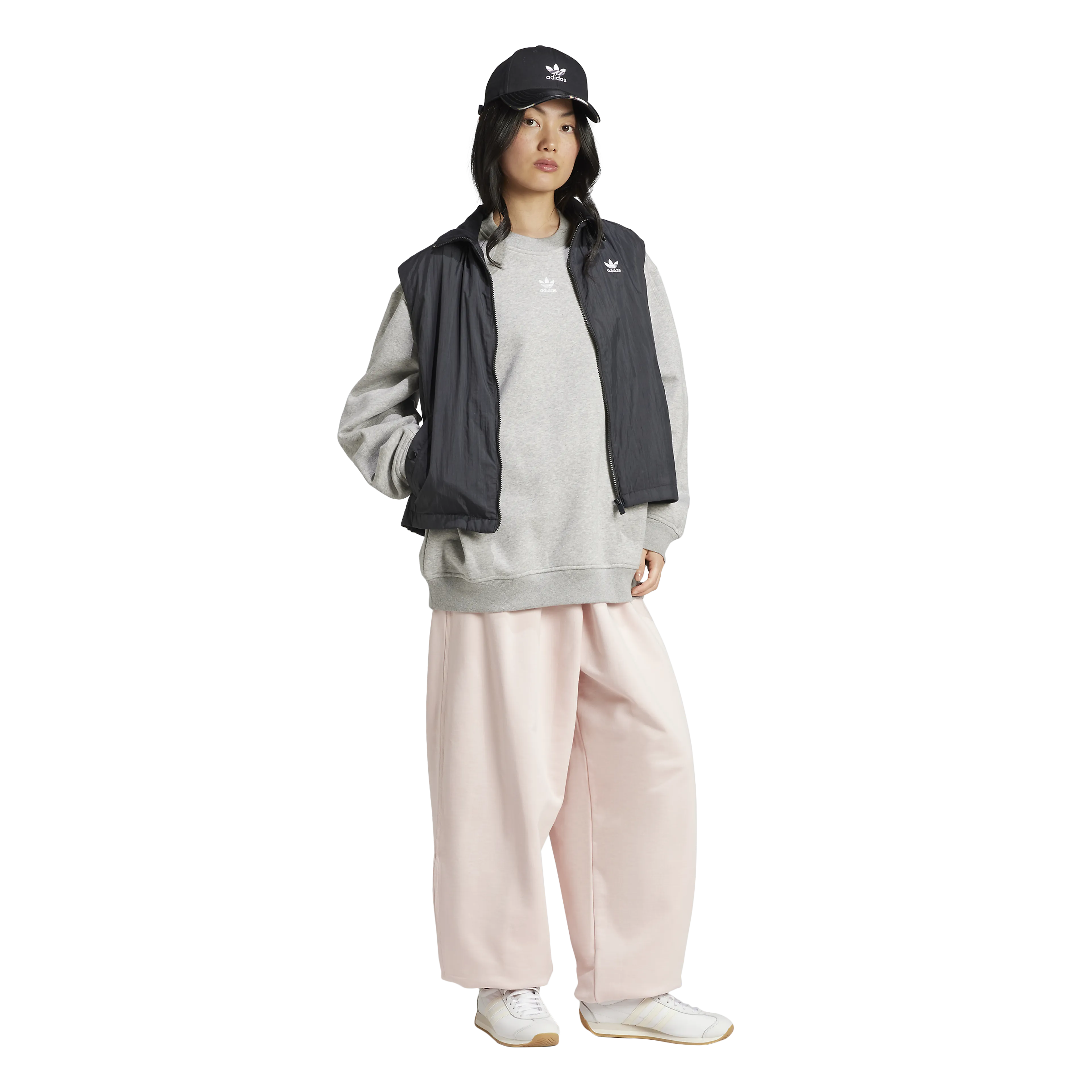 Essentials Fleece Long Oversized Crew Sweatshirt Dame