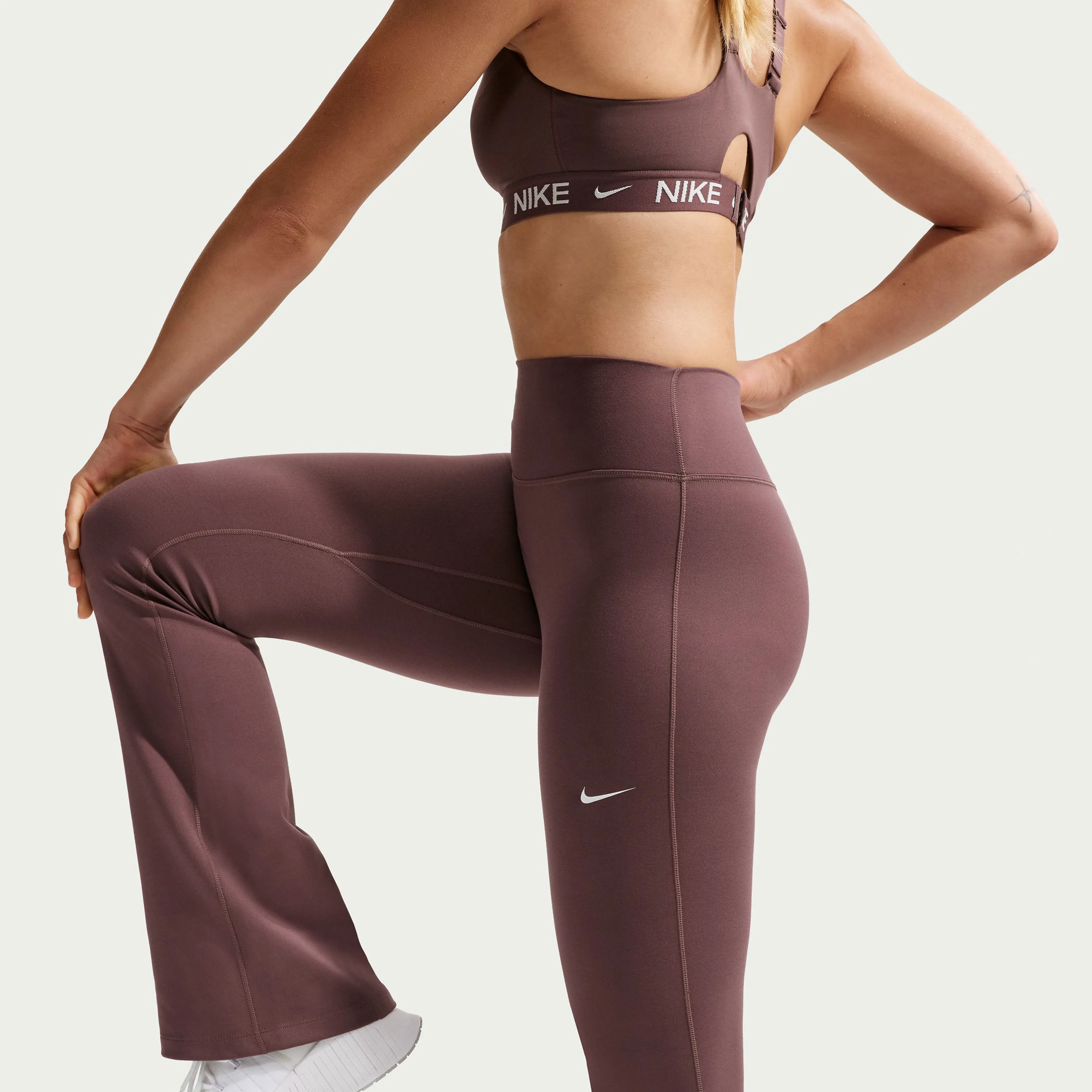 One Women's High-Waisted Flared Leggings
