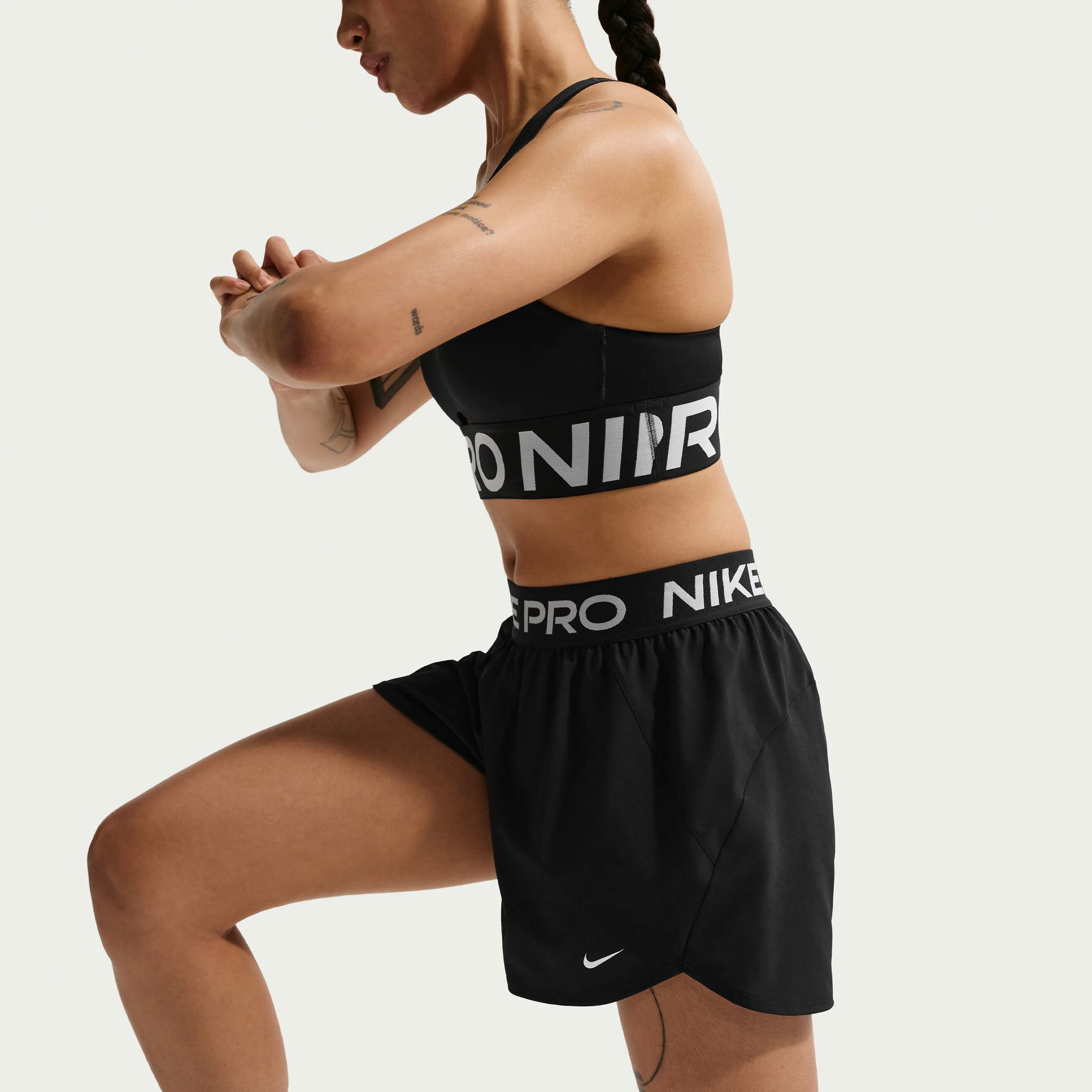 Pro Women's Dri-FIT Mid-Rise Brief-Lined 3" Woven Shorts