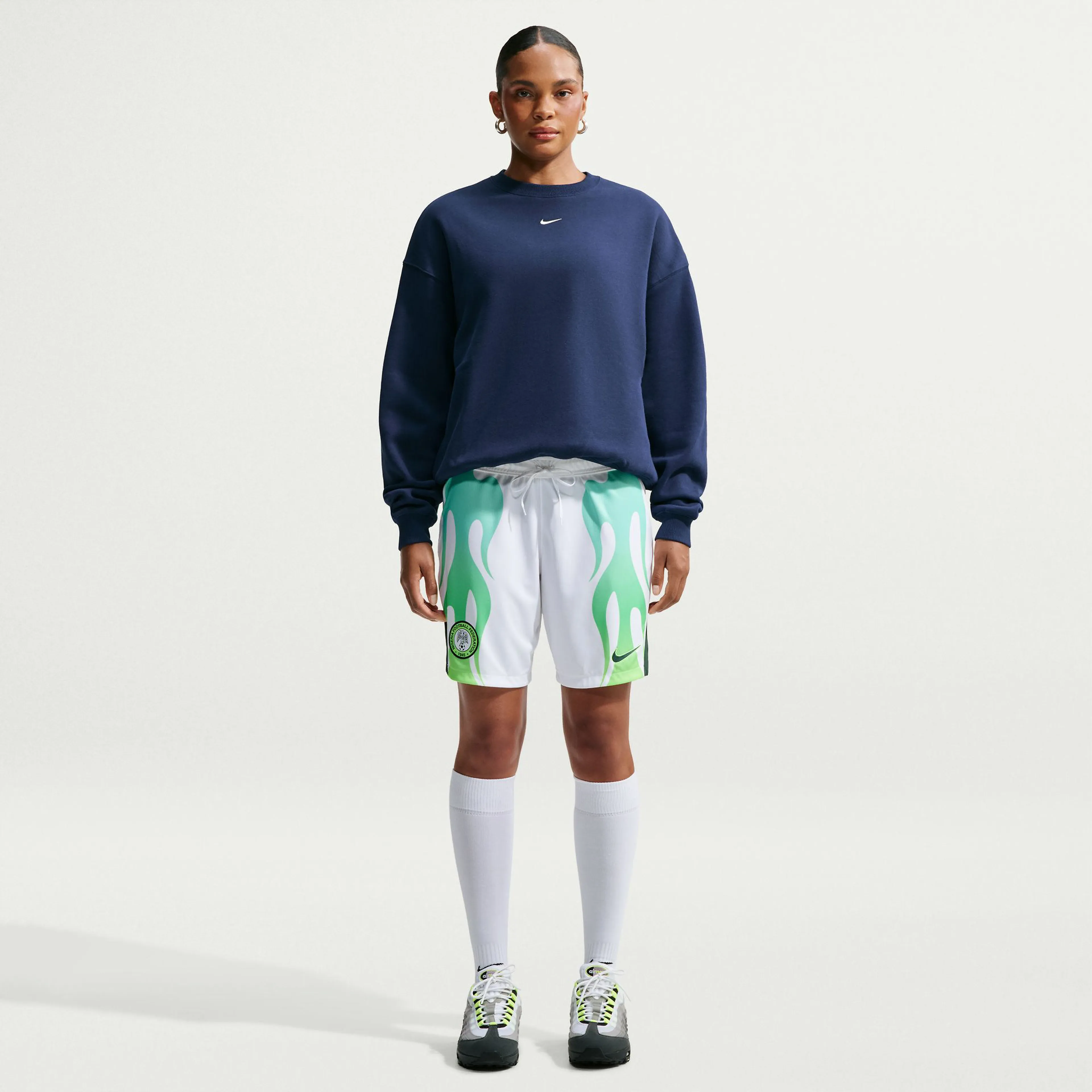 Studio Fleece Medium Weight Women's Oversized Crew-Neck Sweatshirt