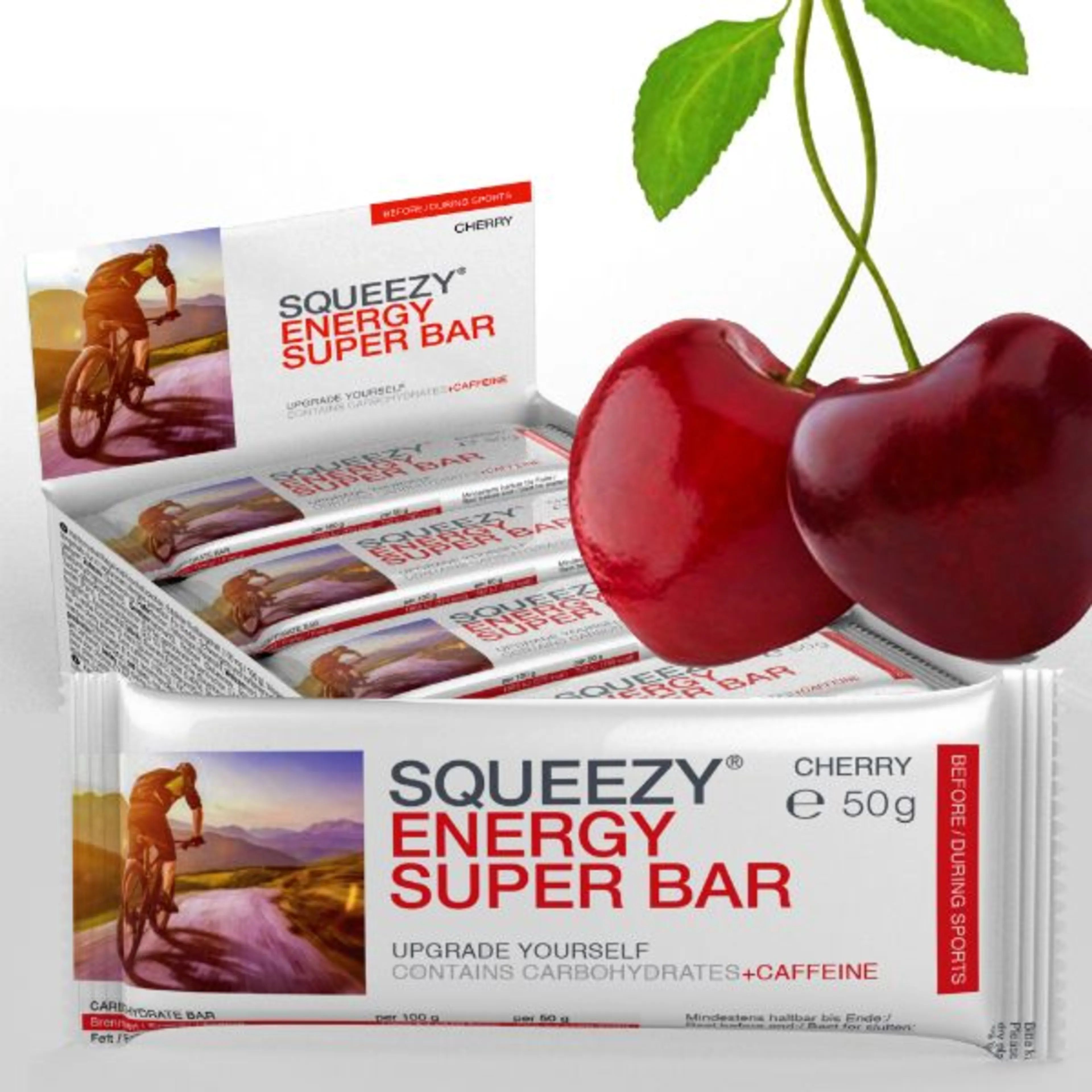 Squeezy Energy Super Bar Caffeine Cherry