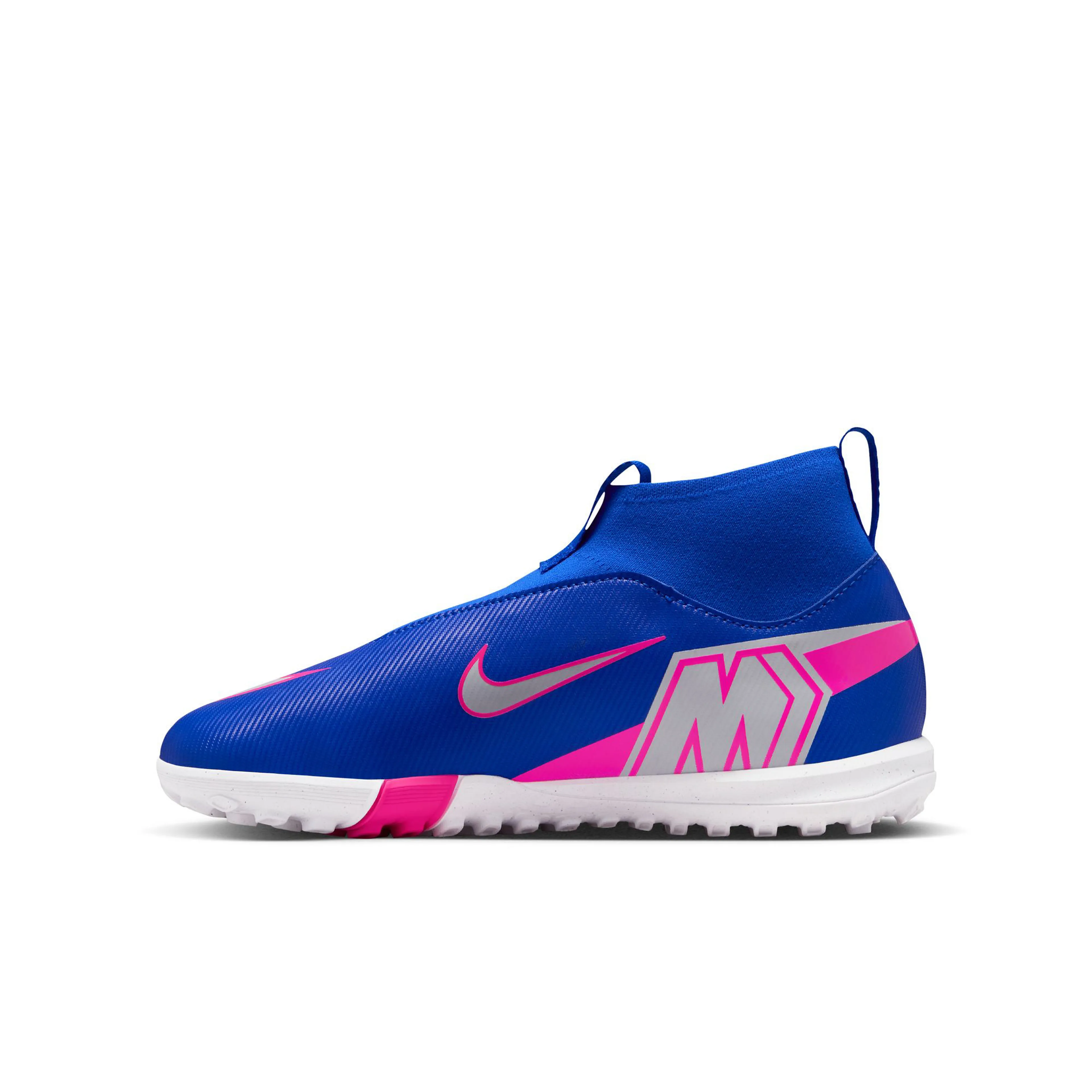 Jr. Mercurial Superfly 10 Academy Little/Big Kids' Turf High-Top Fotballsko Grus/Kunstgress