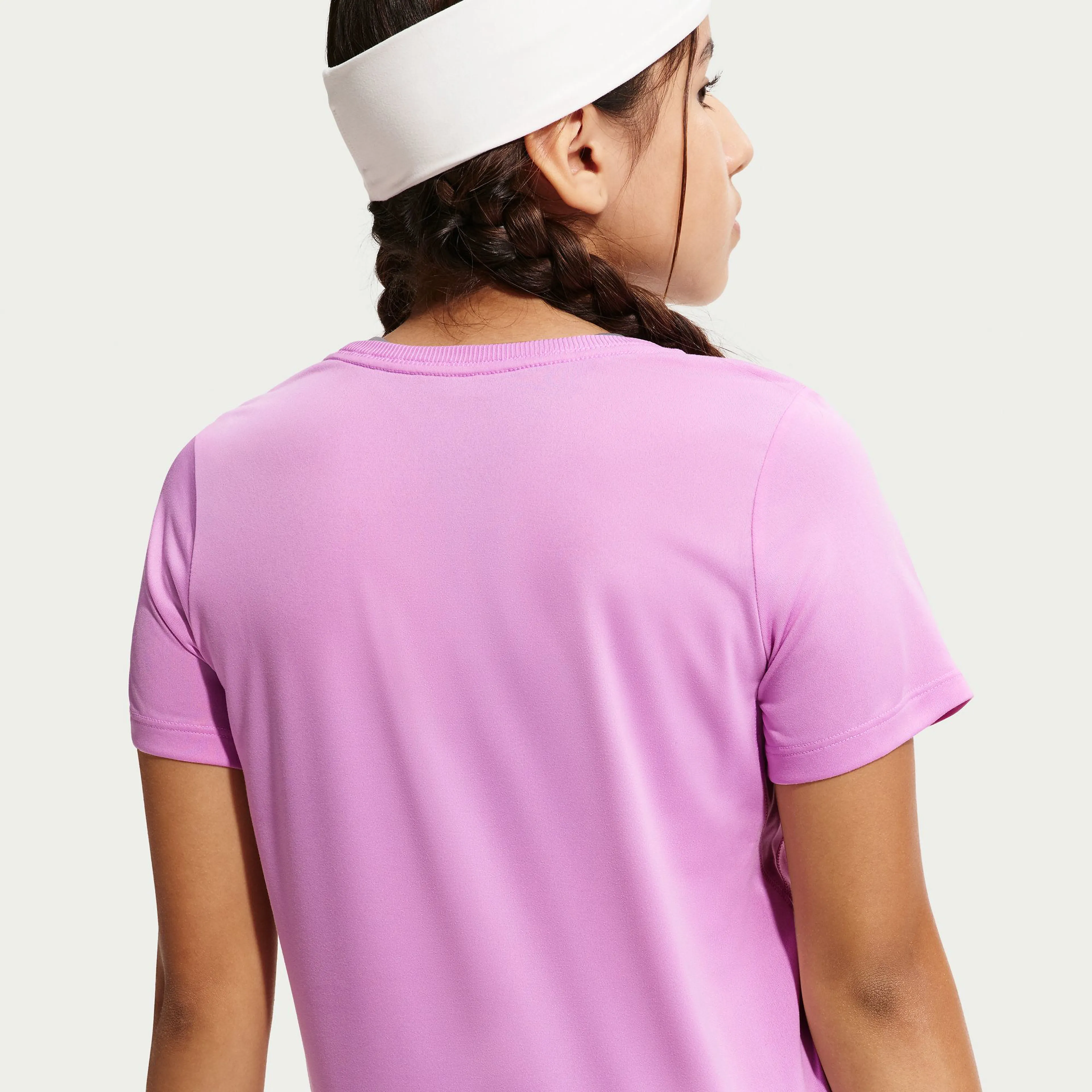 Nike One Fitted Big Kids' (Girls') Dri-FIT Short-Sleeve Top
