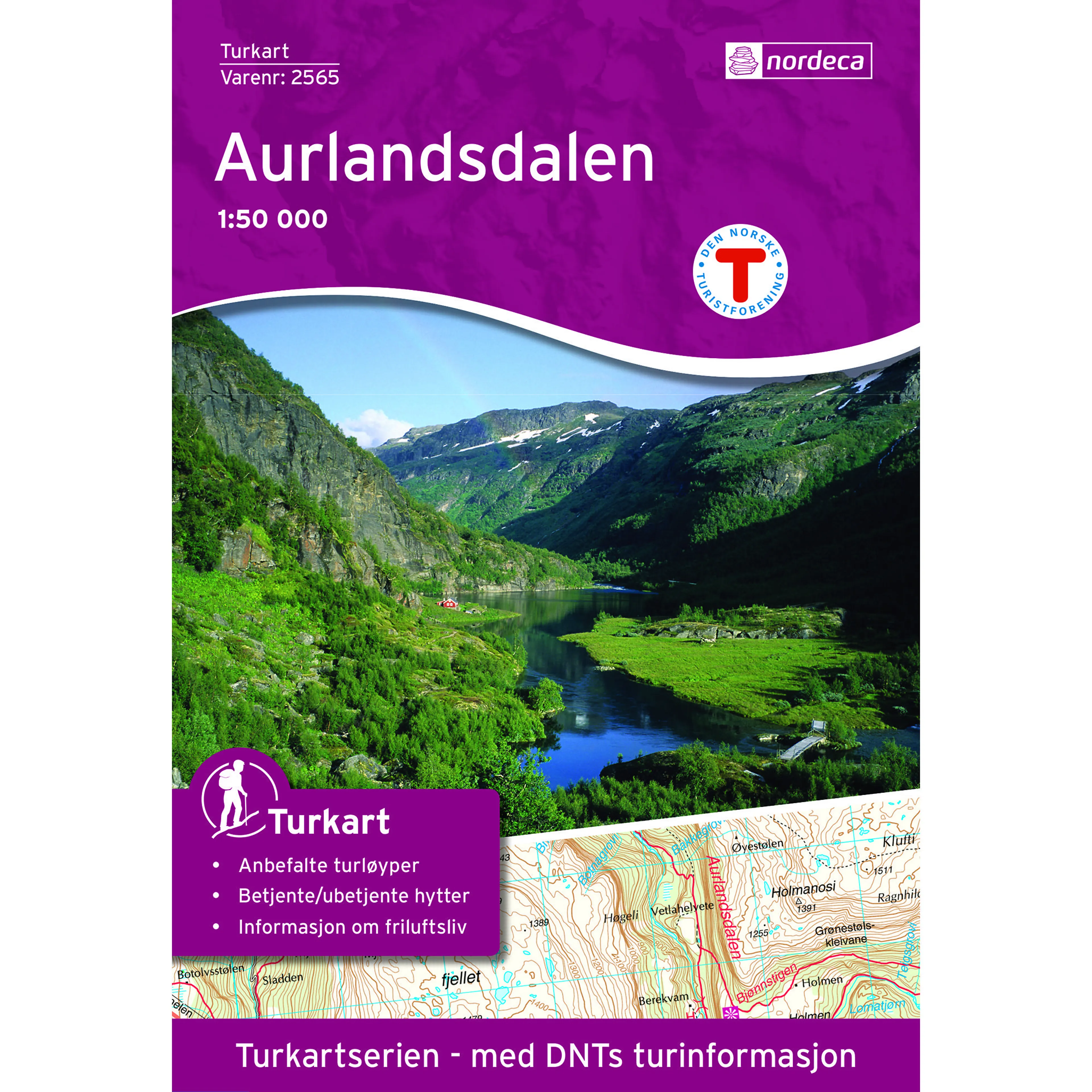 AURLANDSDALEN 1:50 000