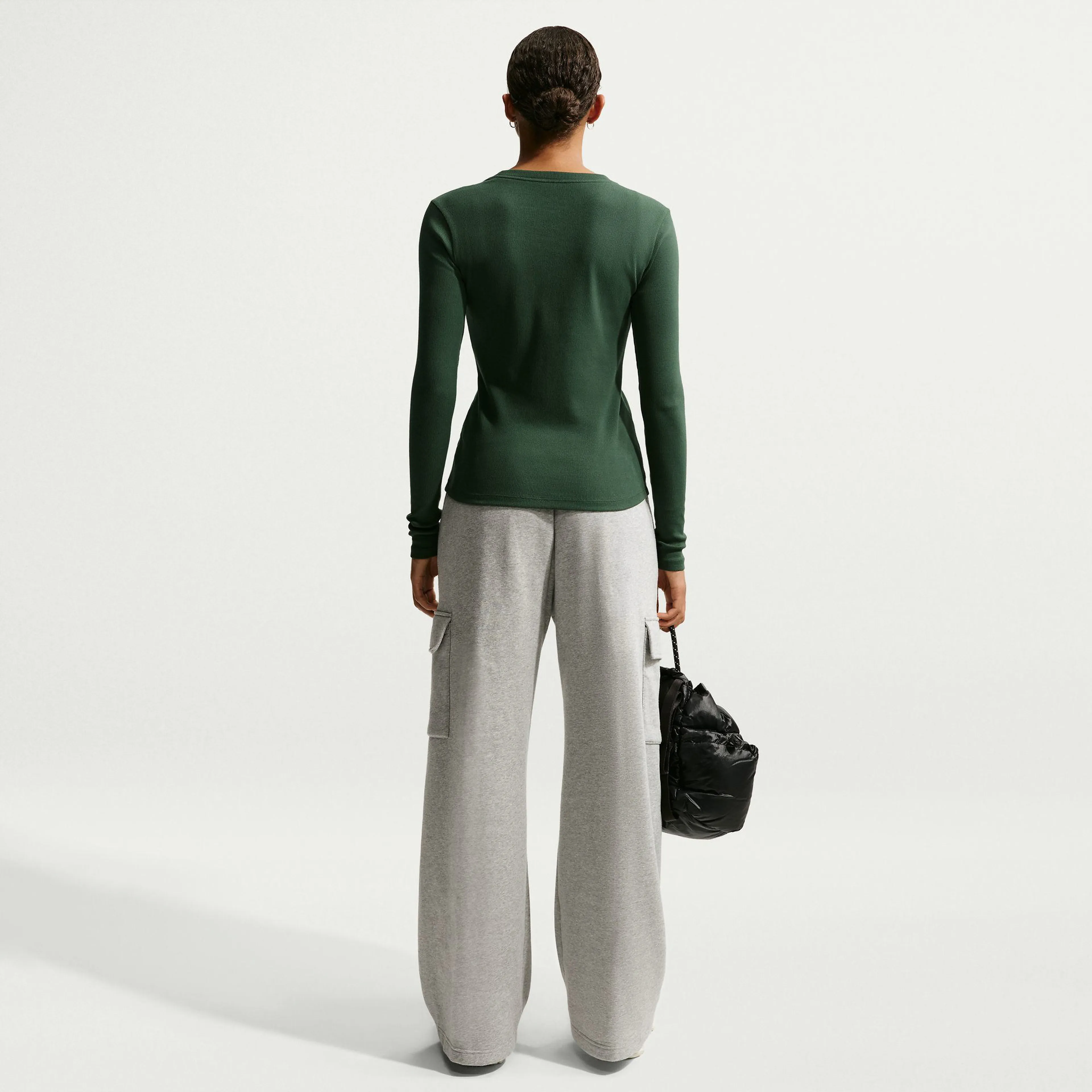 Sportswear Women's Tight Long-Sleeve Ribbed T-Shirt