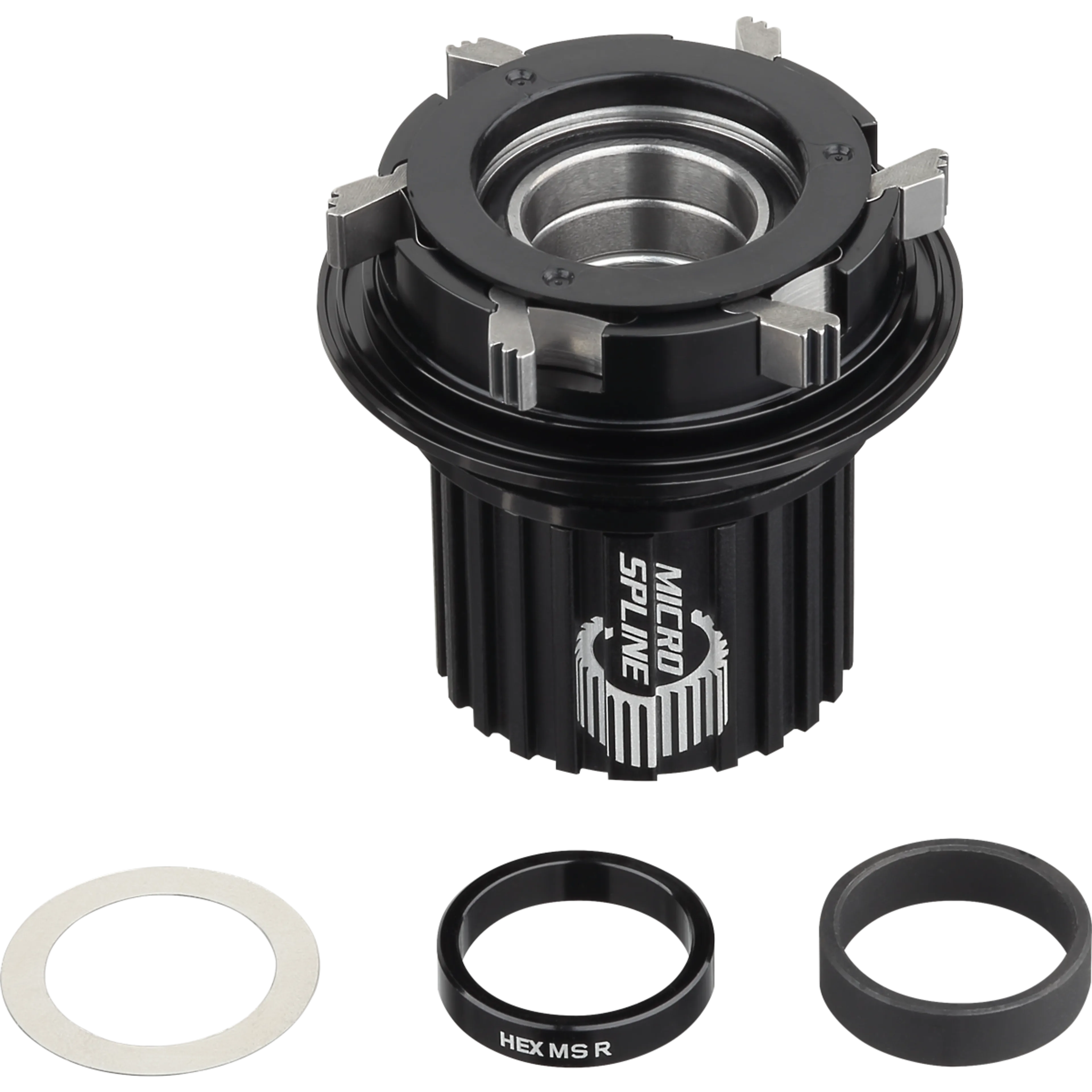 HEX Rear Hub Microspline Alloy Freehub & Spacer Ring & Conversion Spacer