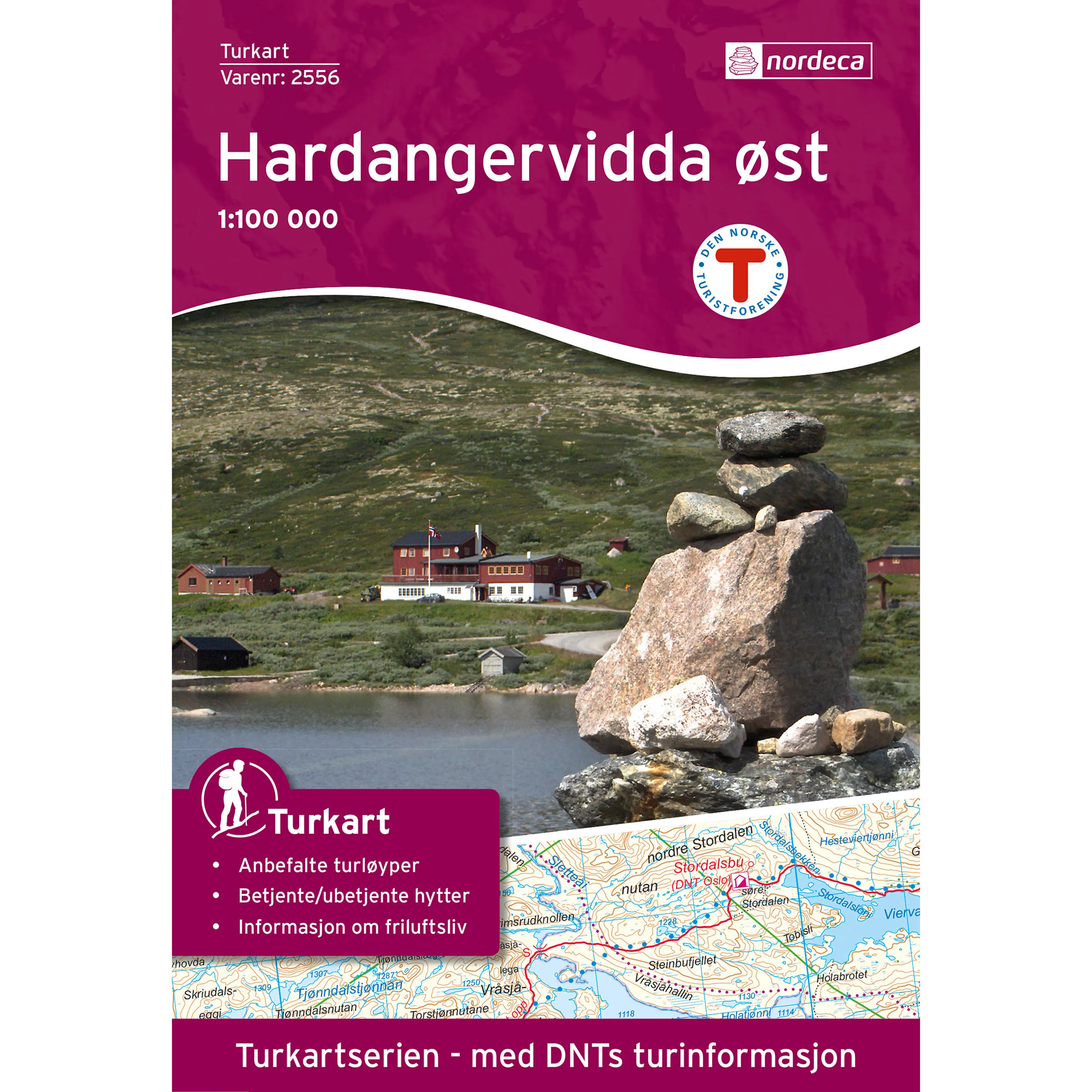 Hardangervidda Øst 1:100 000