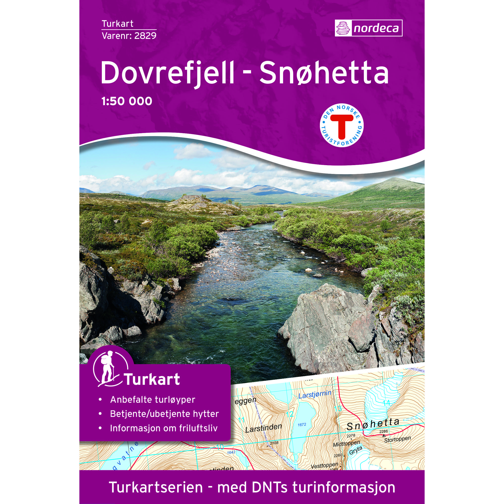 DOVREFJELL SNØHETTA 1:50 000