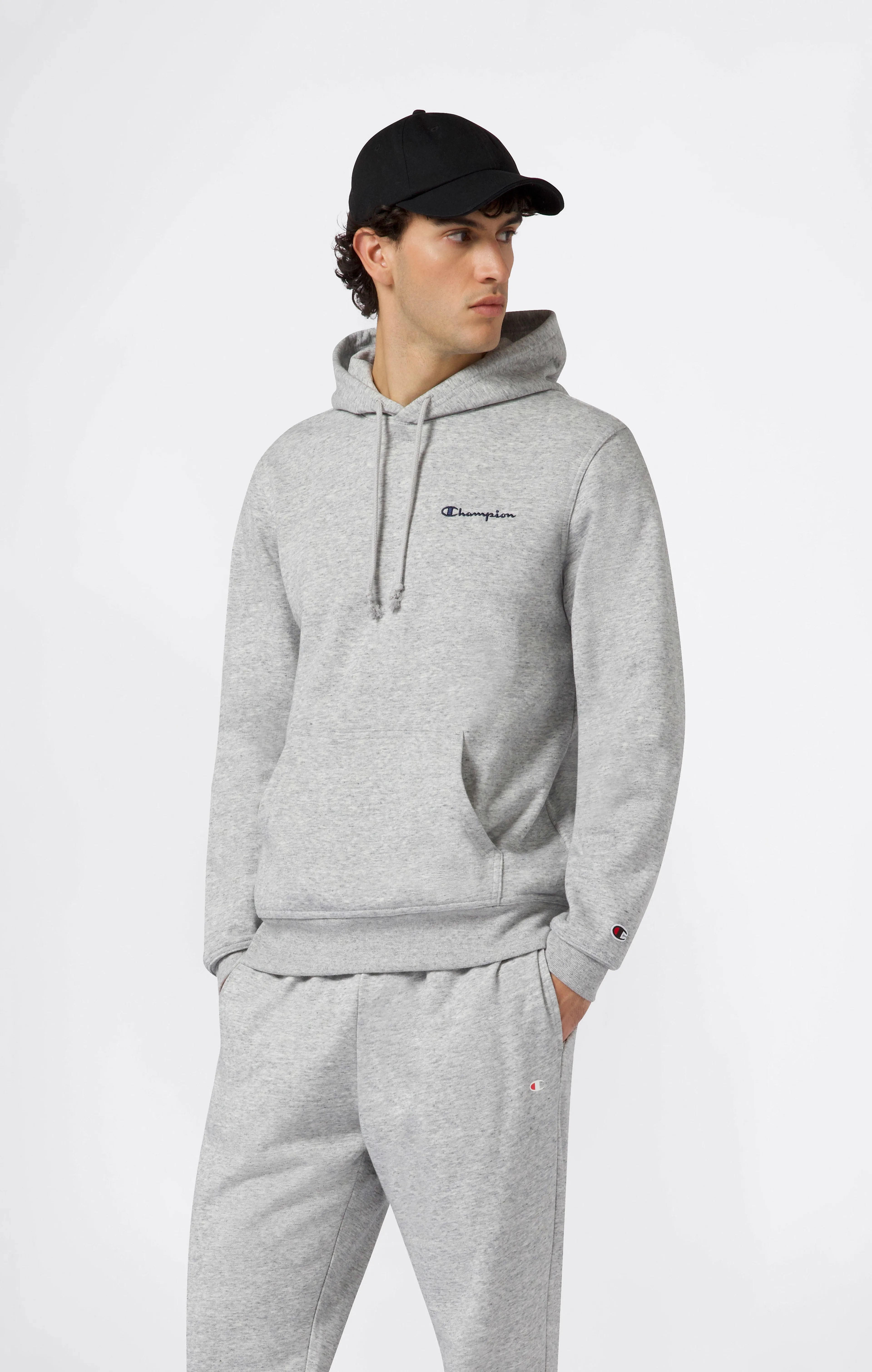 Hooded Sweatshirt small contrast logo mens