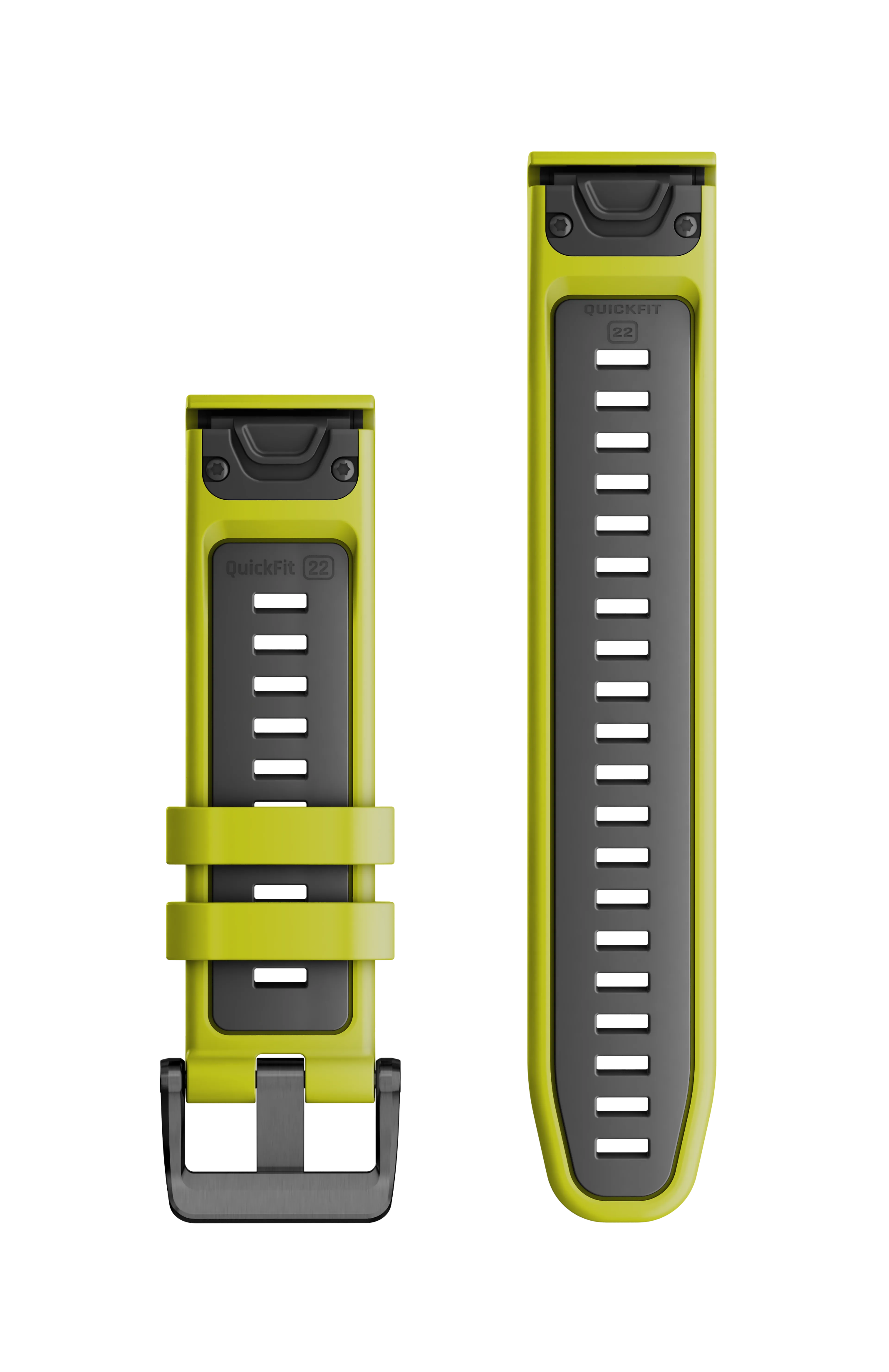 QuickFit 22 mm Electric Lime/Graphite silicone band