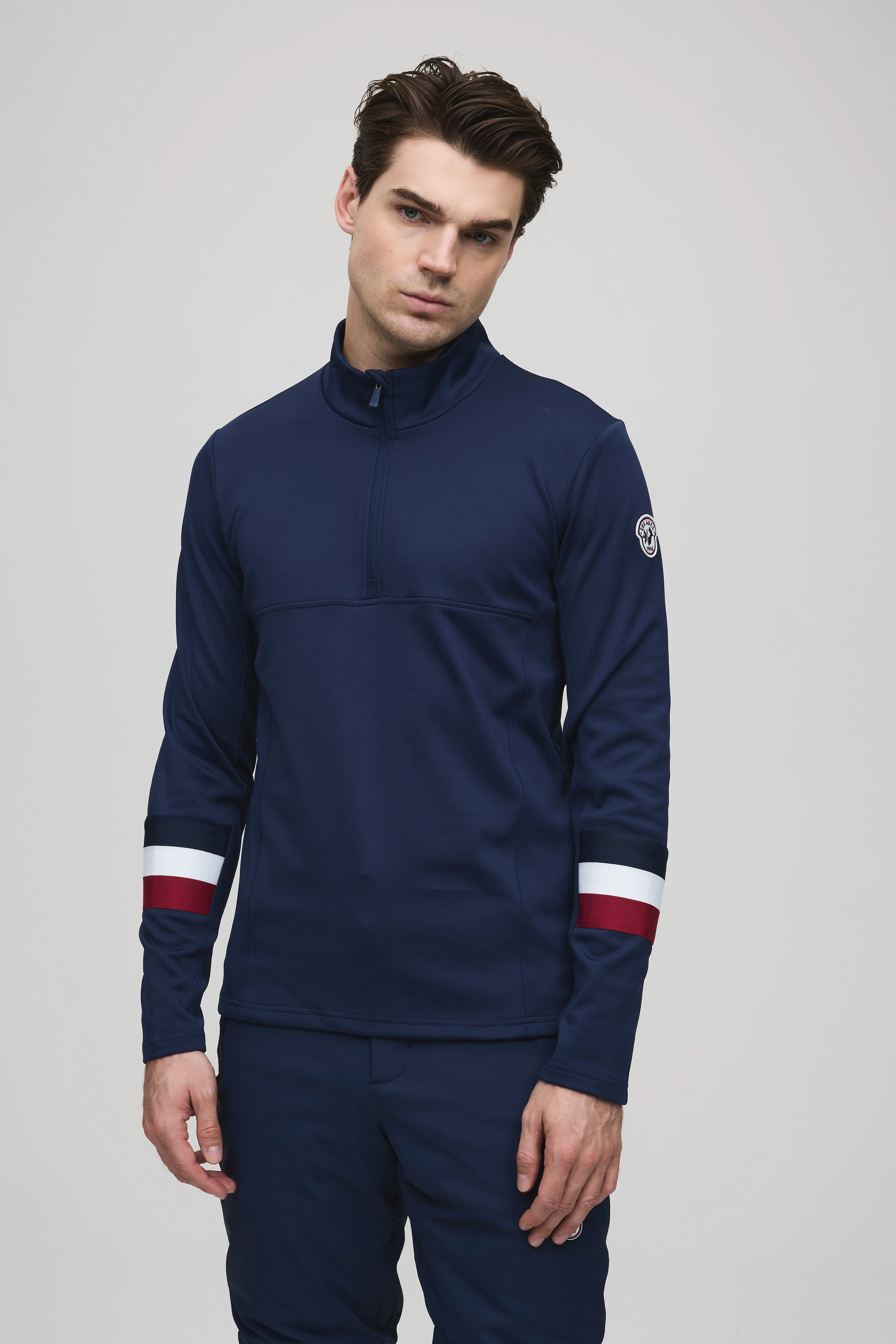 Christian zip neck