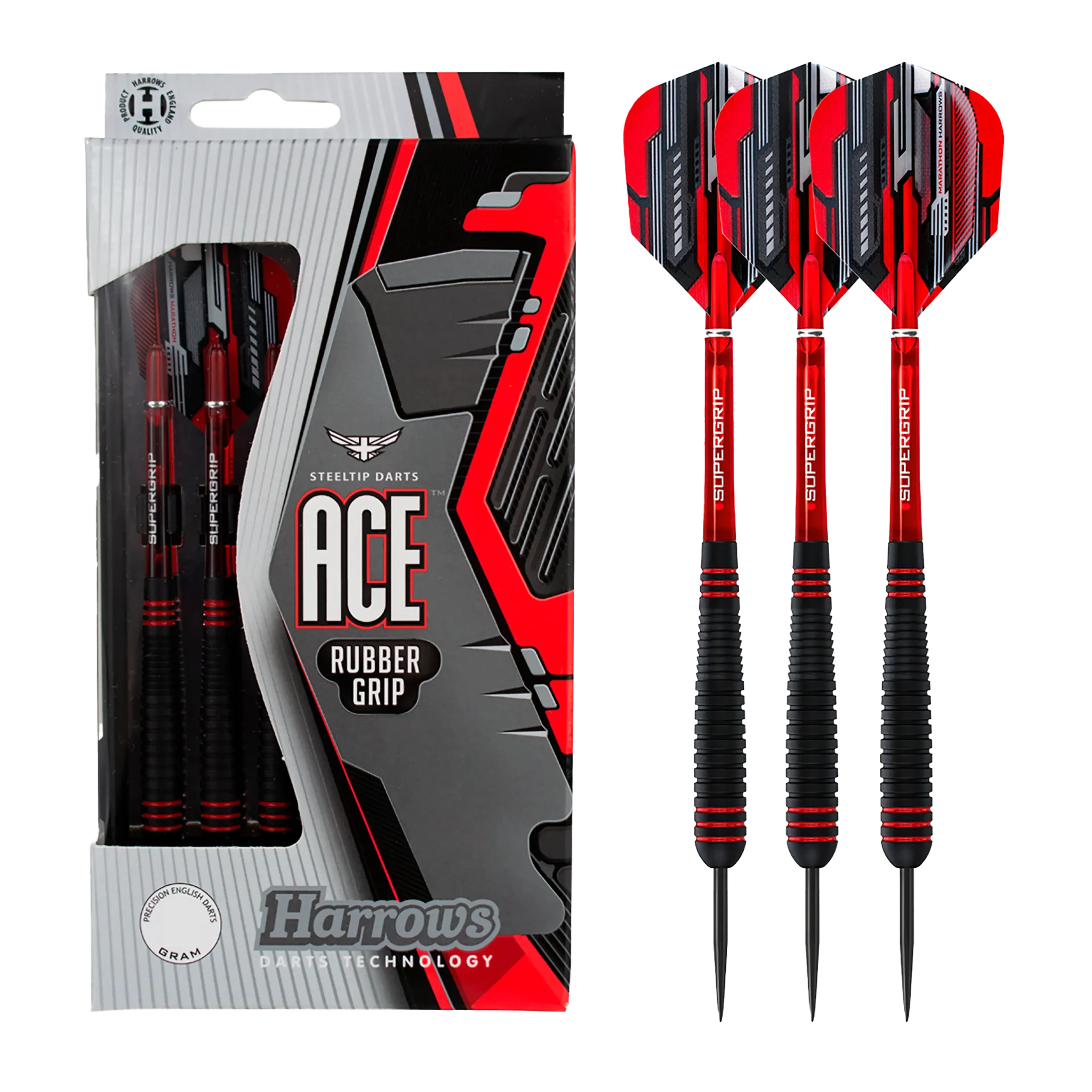 Dart Arrows Steeltip Ace Rubber Grip