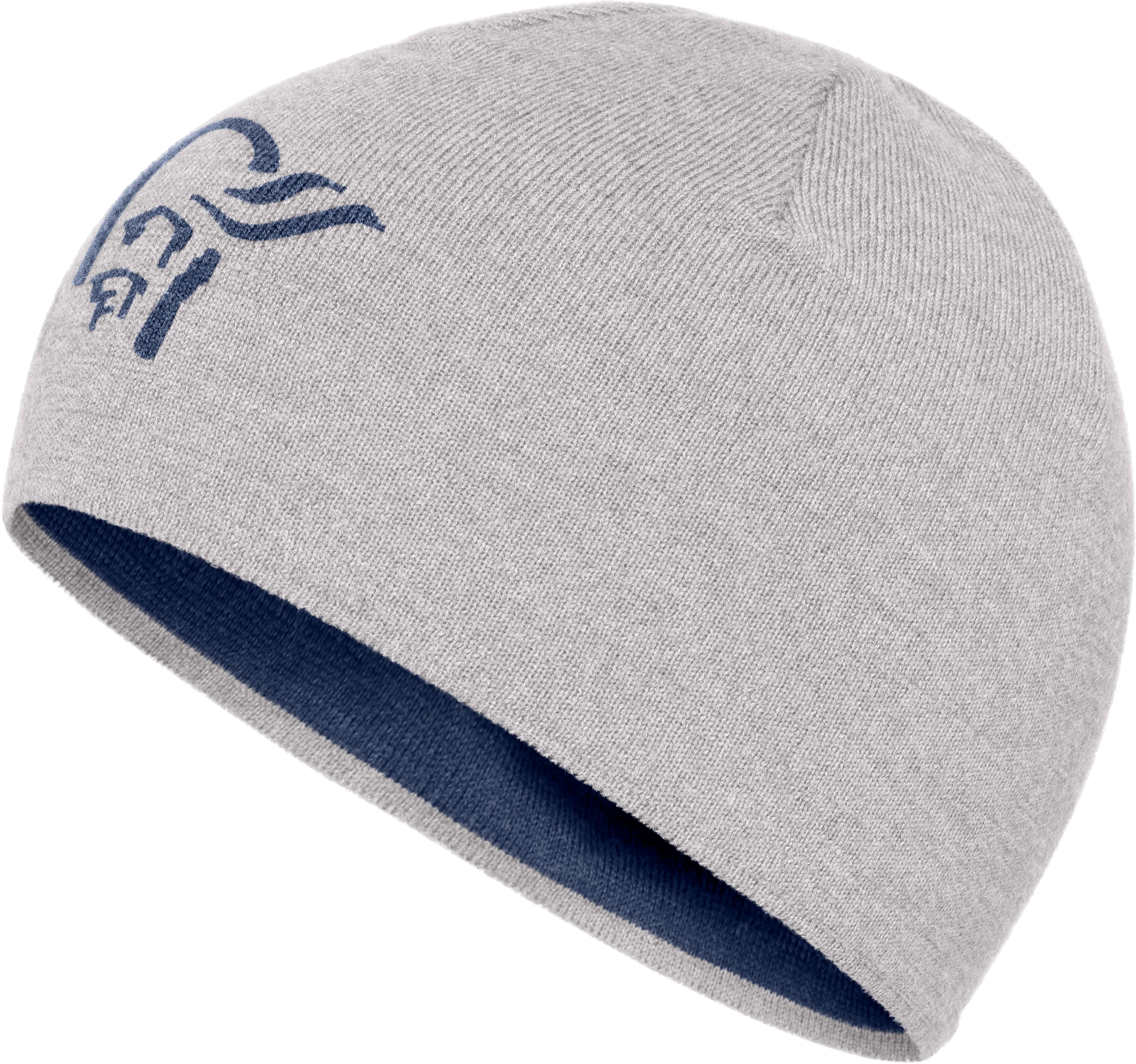 /29 light merinoUll logo Beanie