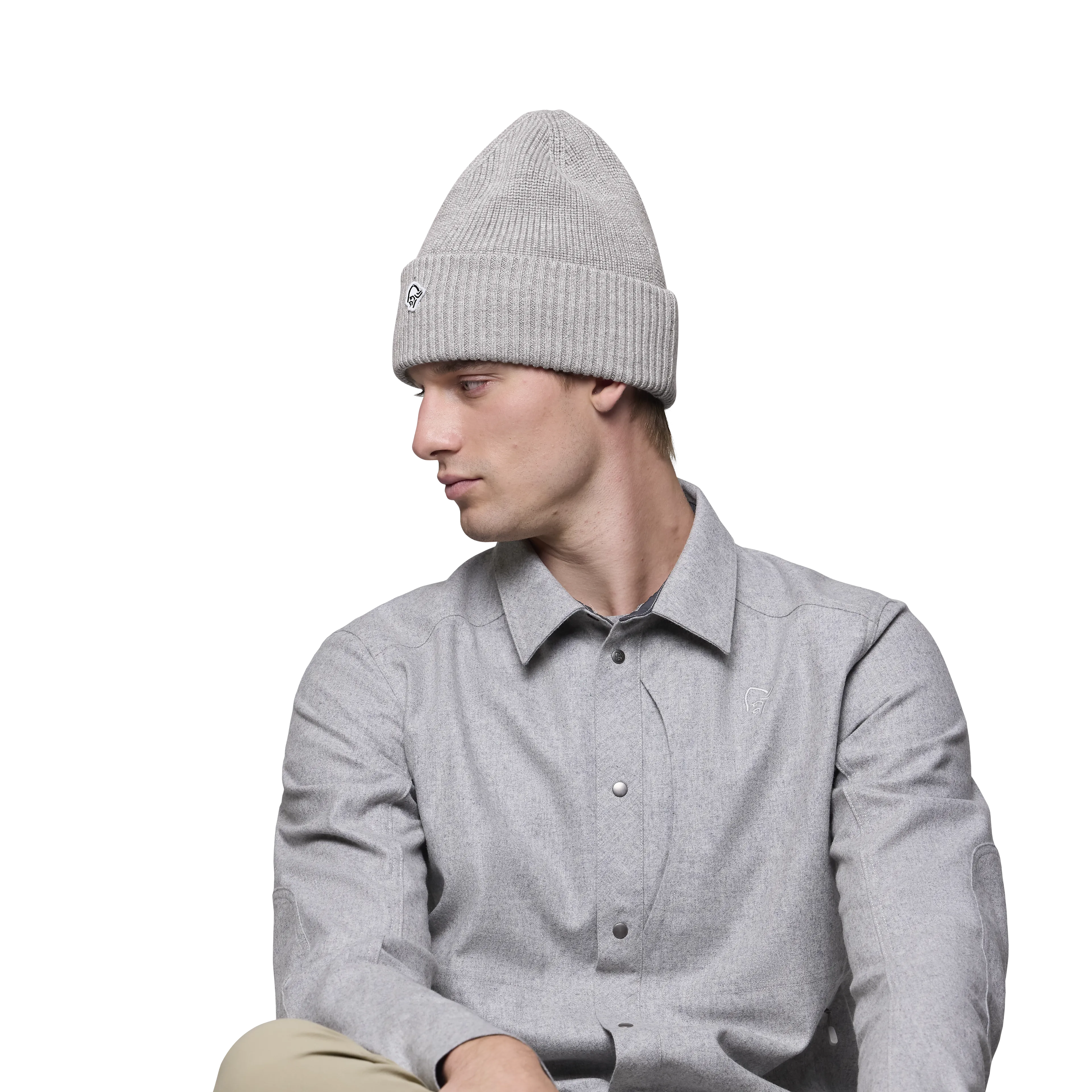 /29 heavy merinoUll contrast Beanie