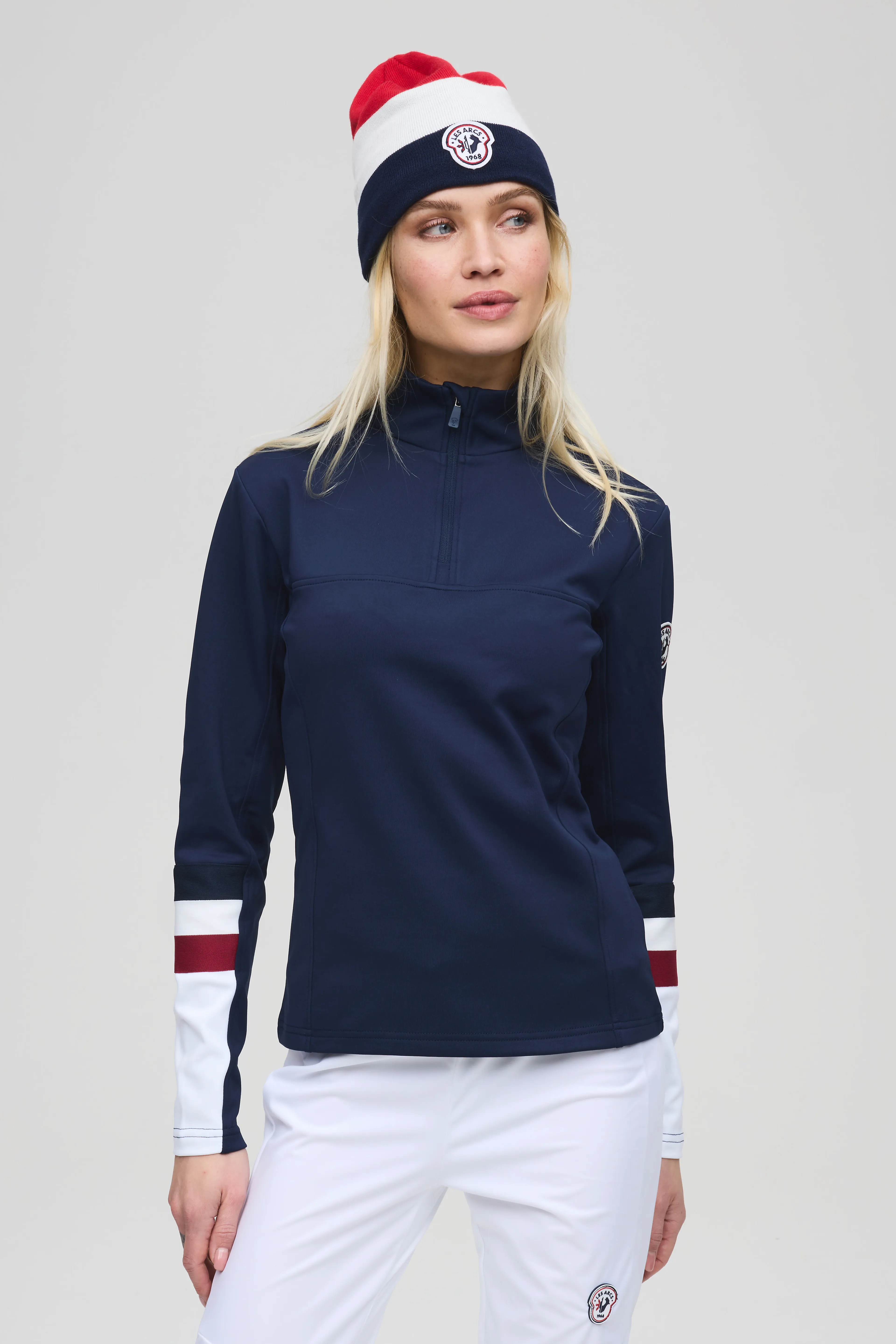Caroline zip neck
