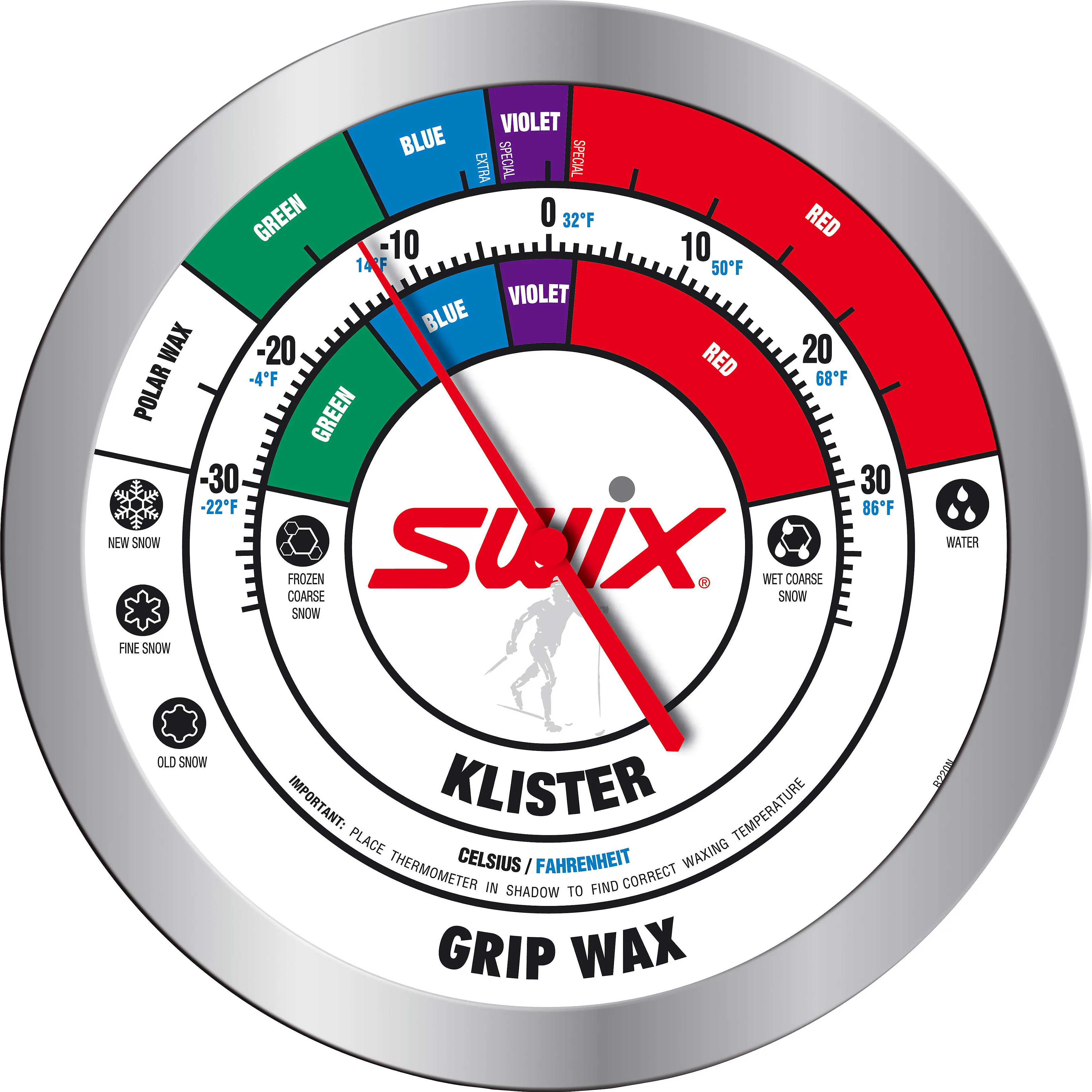 R220 Swix Round Wall thermometer