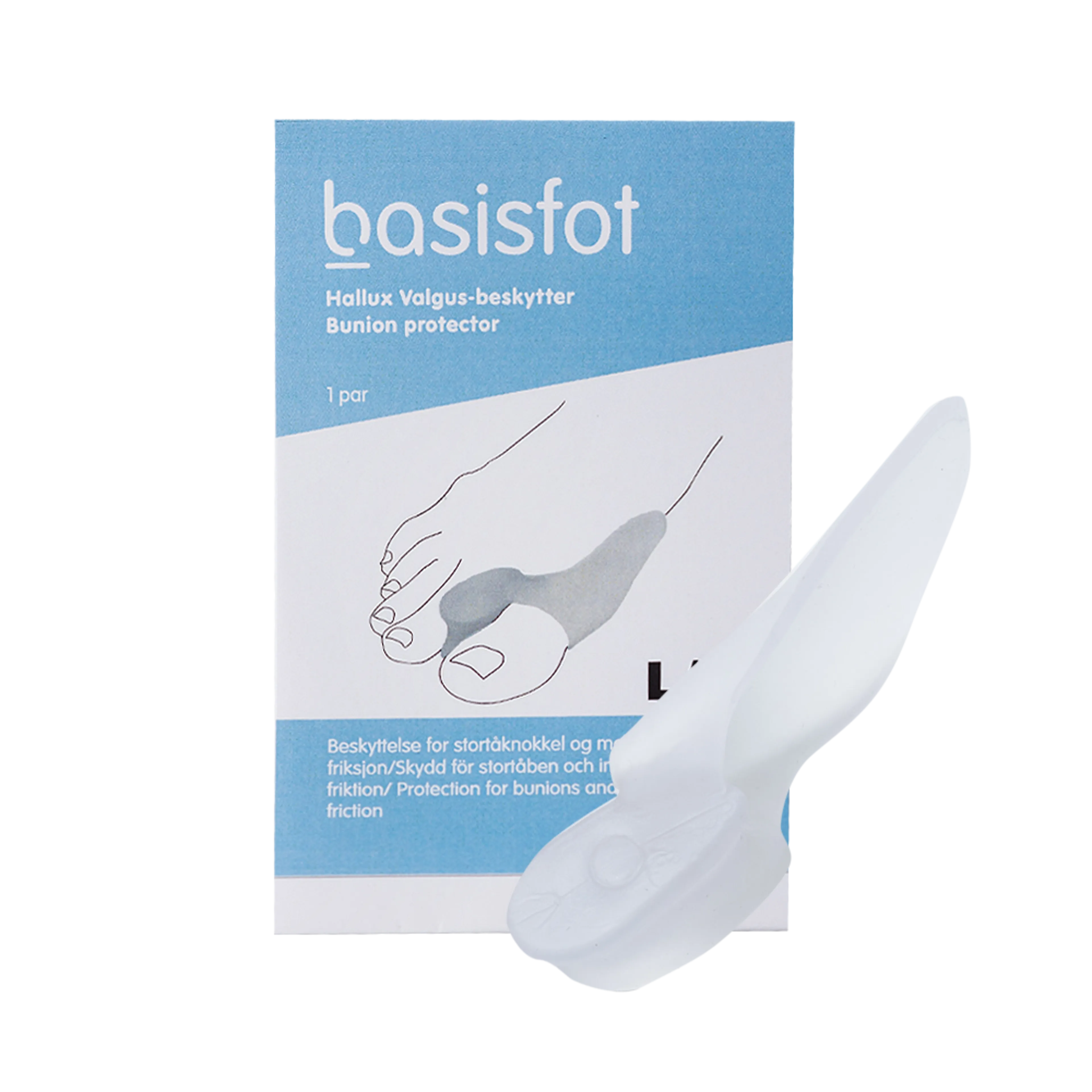 Basisfot Hallux Valgus-beskytter str L/XL
