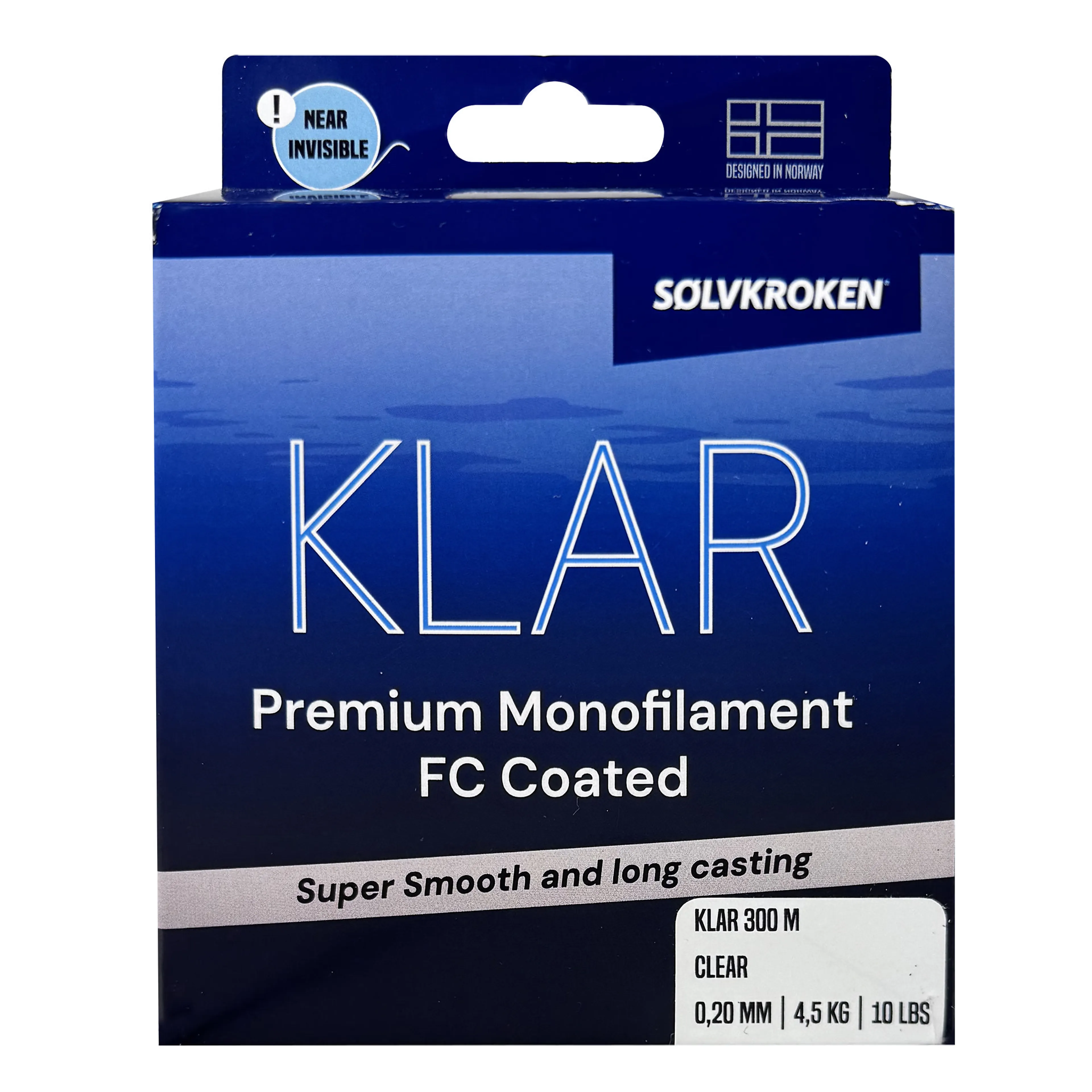 SØLVKROKEN KLAR 300 M 0,18 BLUE/CLEAR