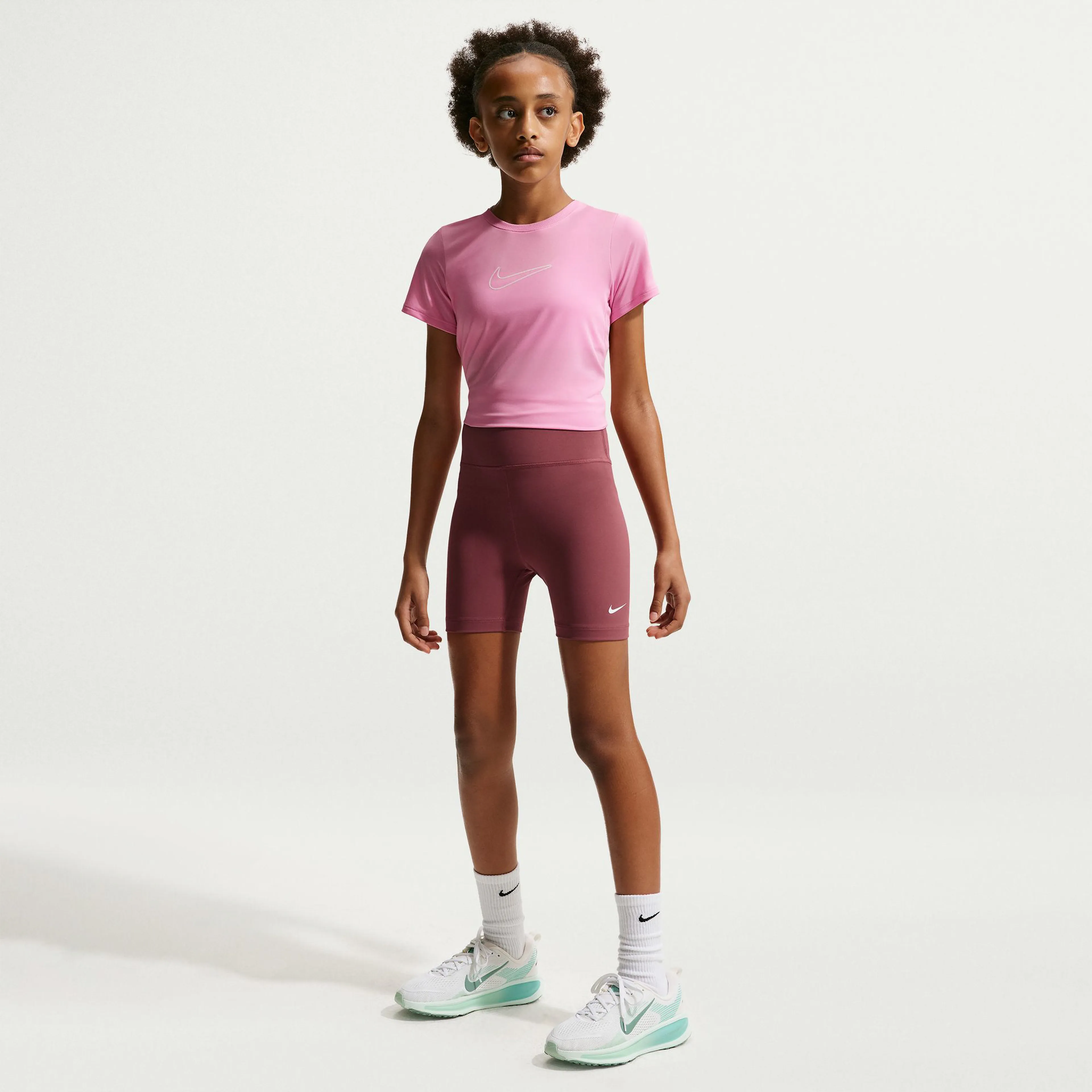 One Big Kids' (Girls') Dri-FIT 5" Biker Shorts