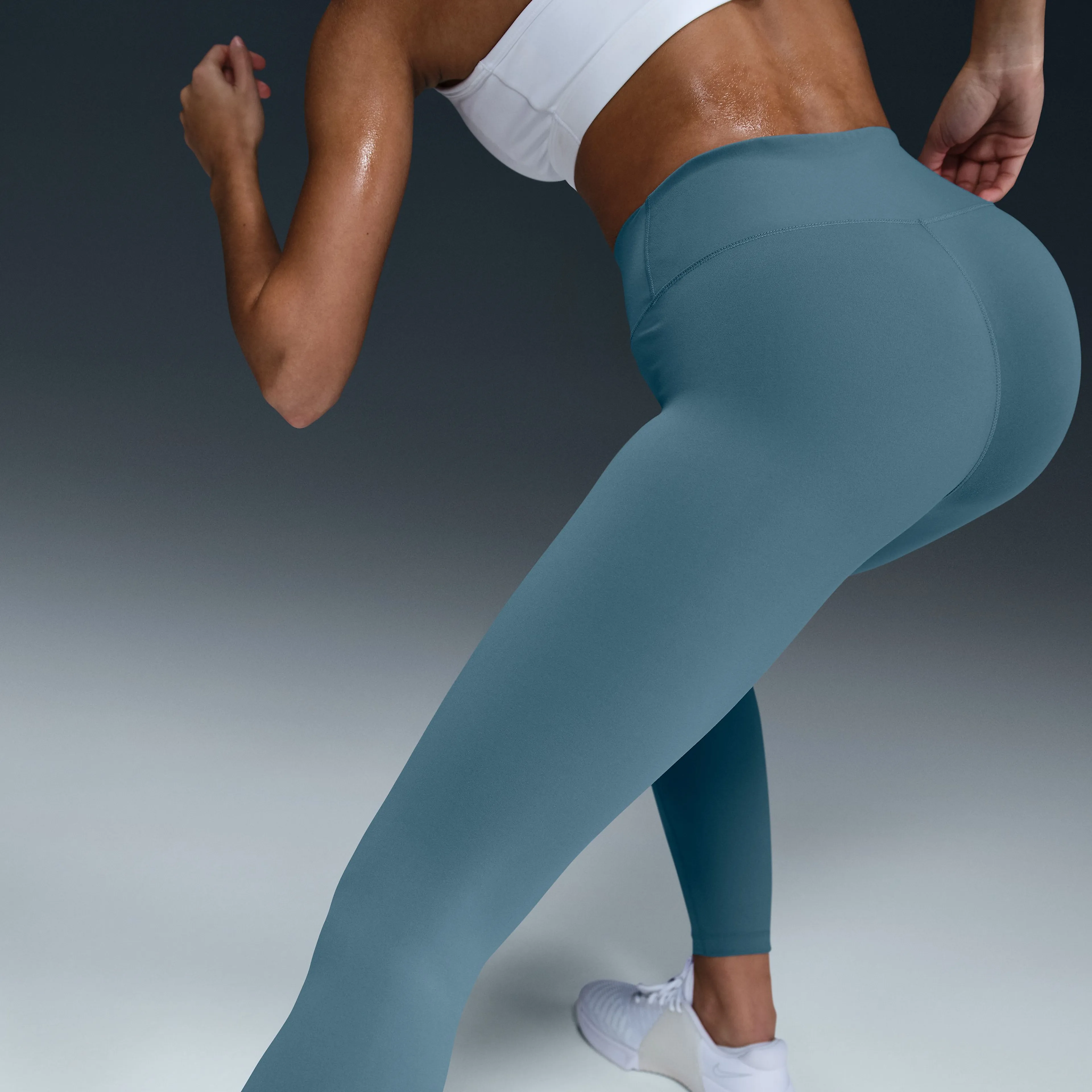 One Women's High-Waisted Full-Length Leggings