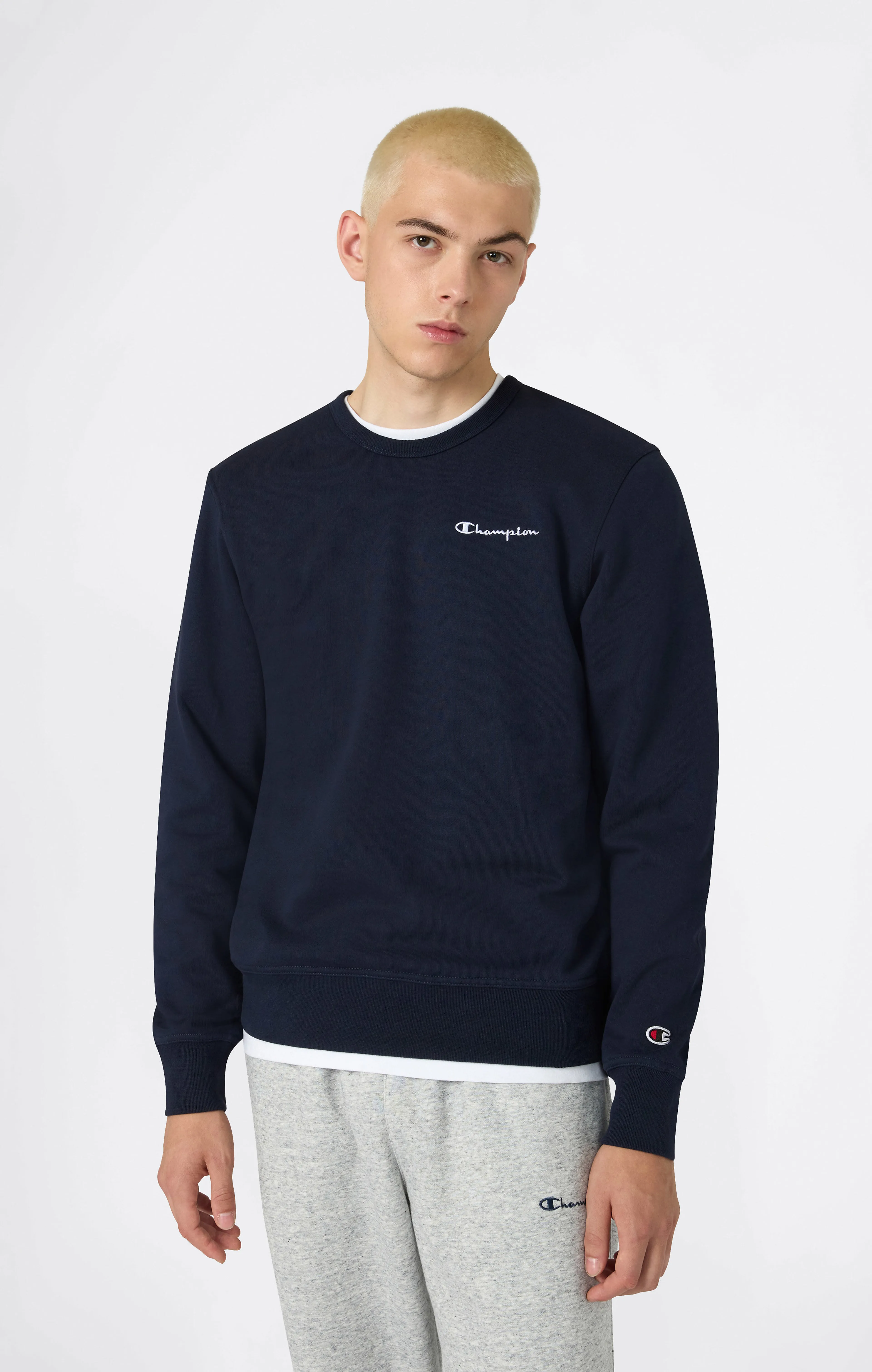 Crewneck Sweatshirt small contrast logo mens Crewneck Sweatshirt small contrast logo mens