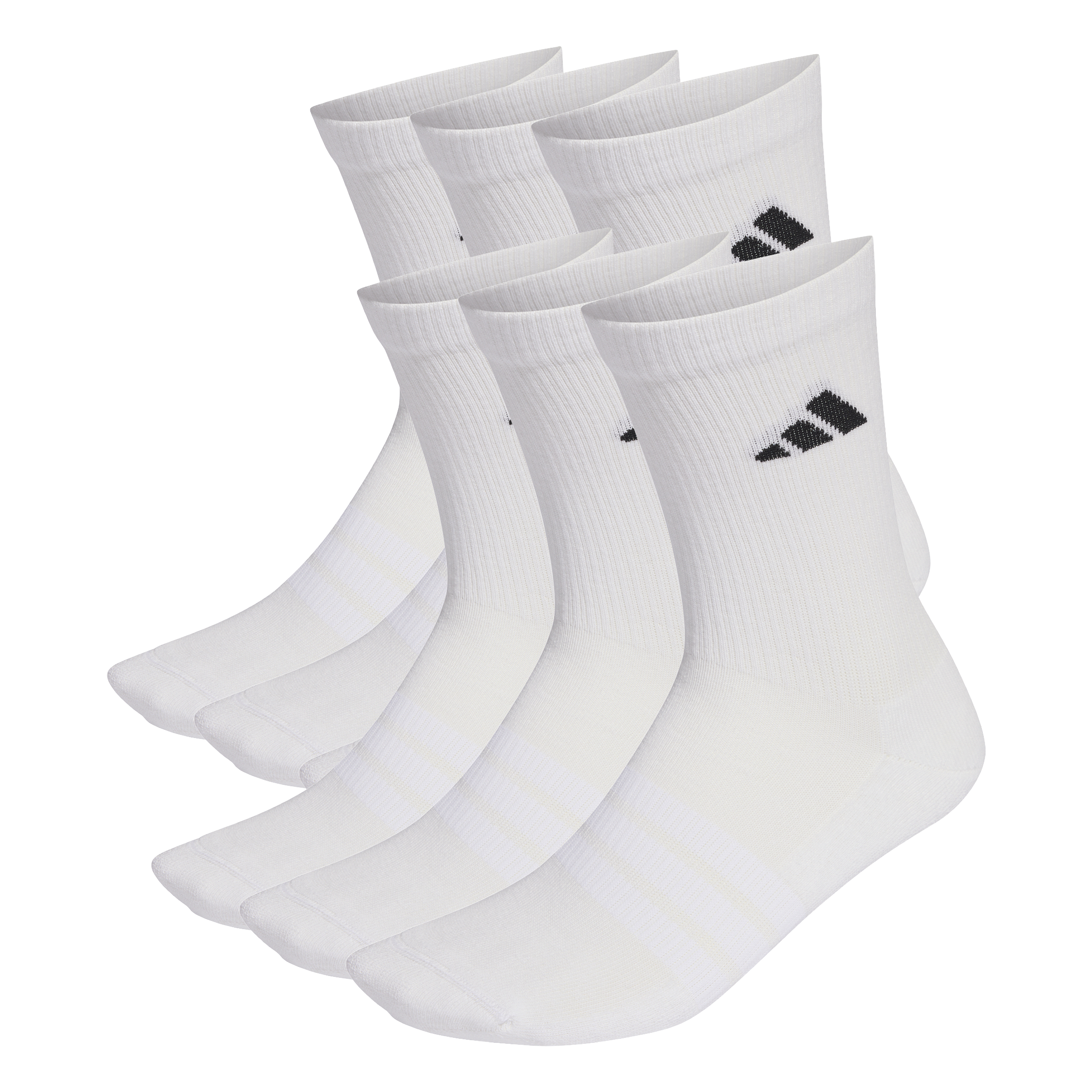 CUSHIONED CREW SOCKS 6 PAIR PACK 