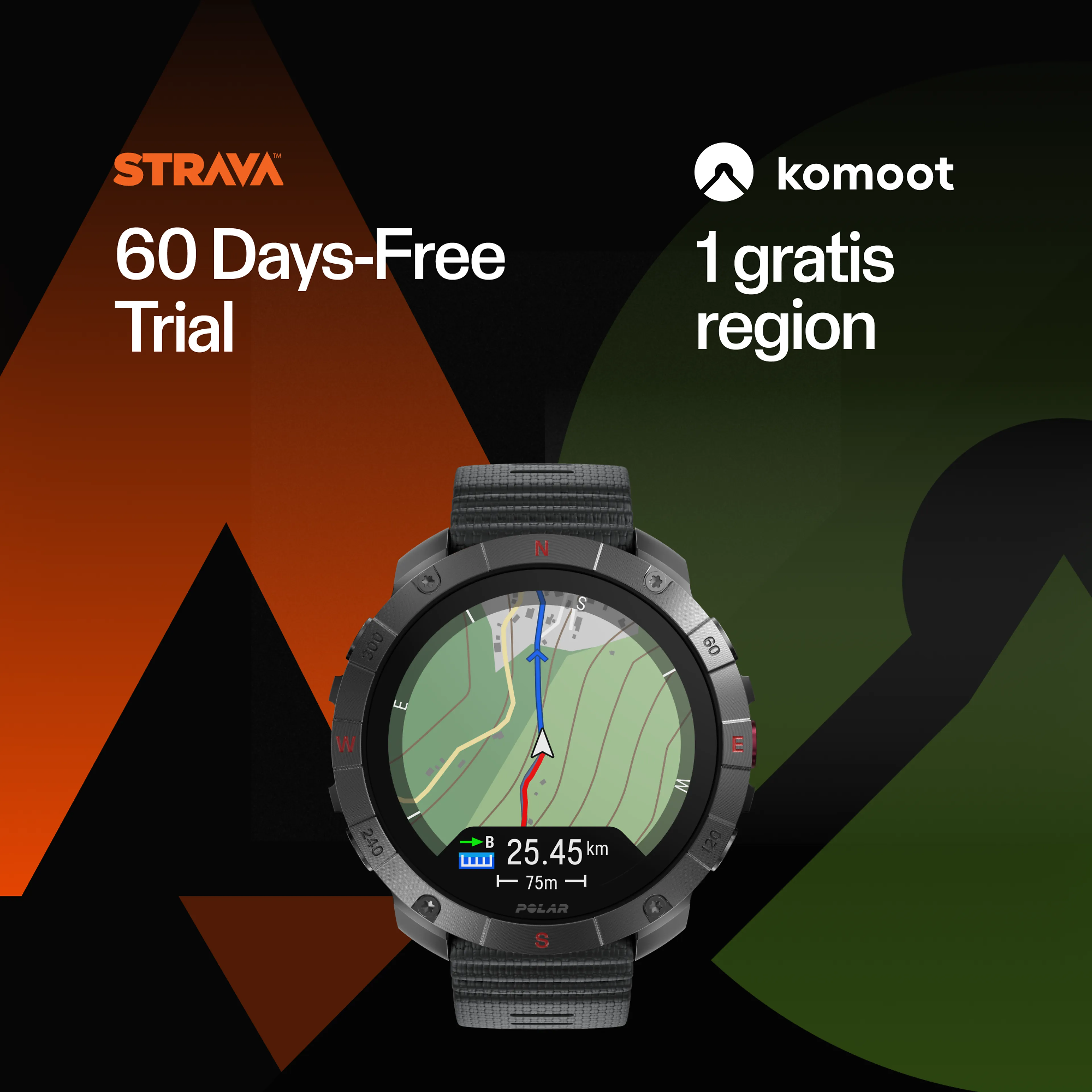 POLAR GRIT X2 PRO TI LTHR BRNZ M/L