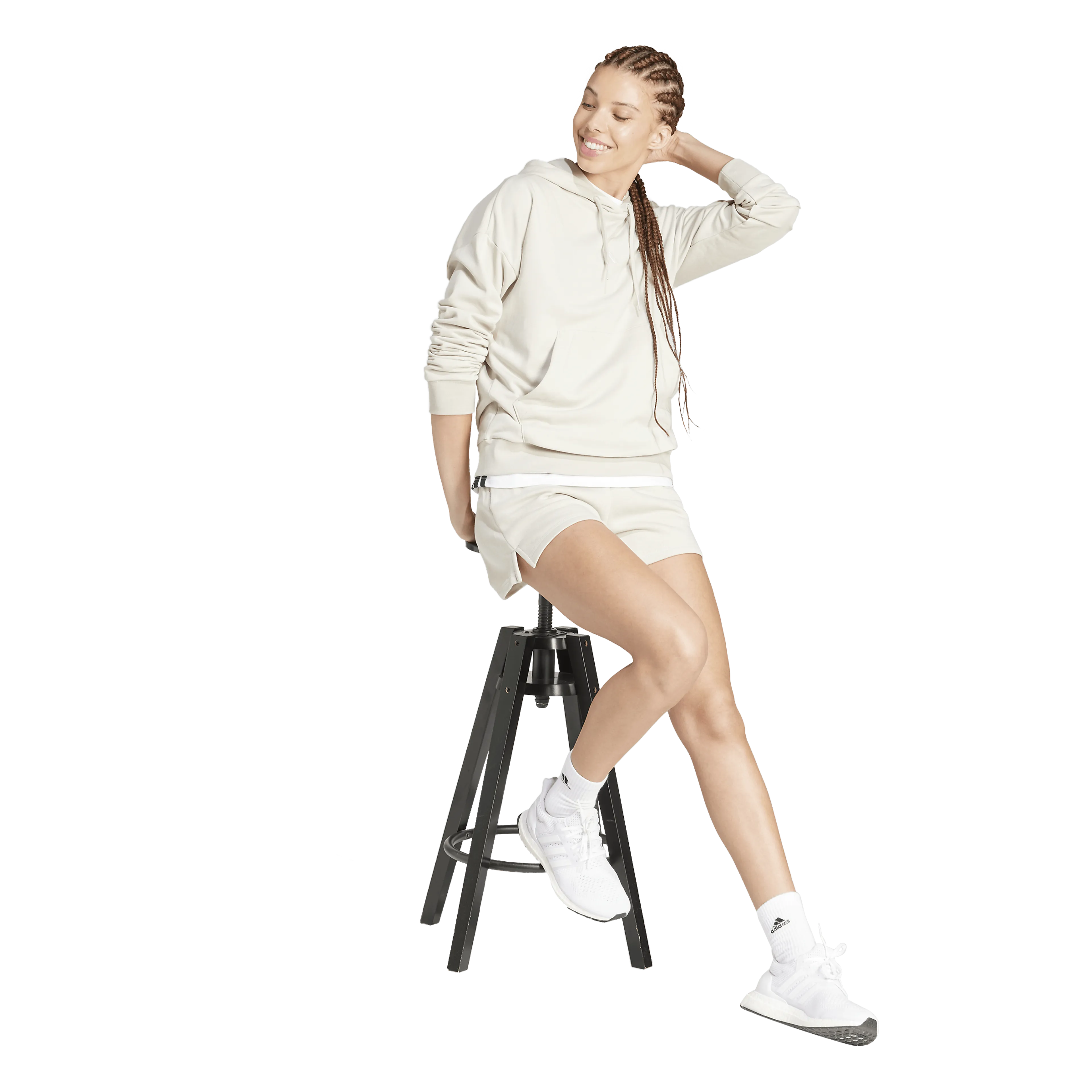 Essentials Small Logo French Terry Hoodie Dame