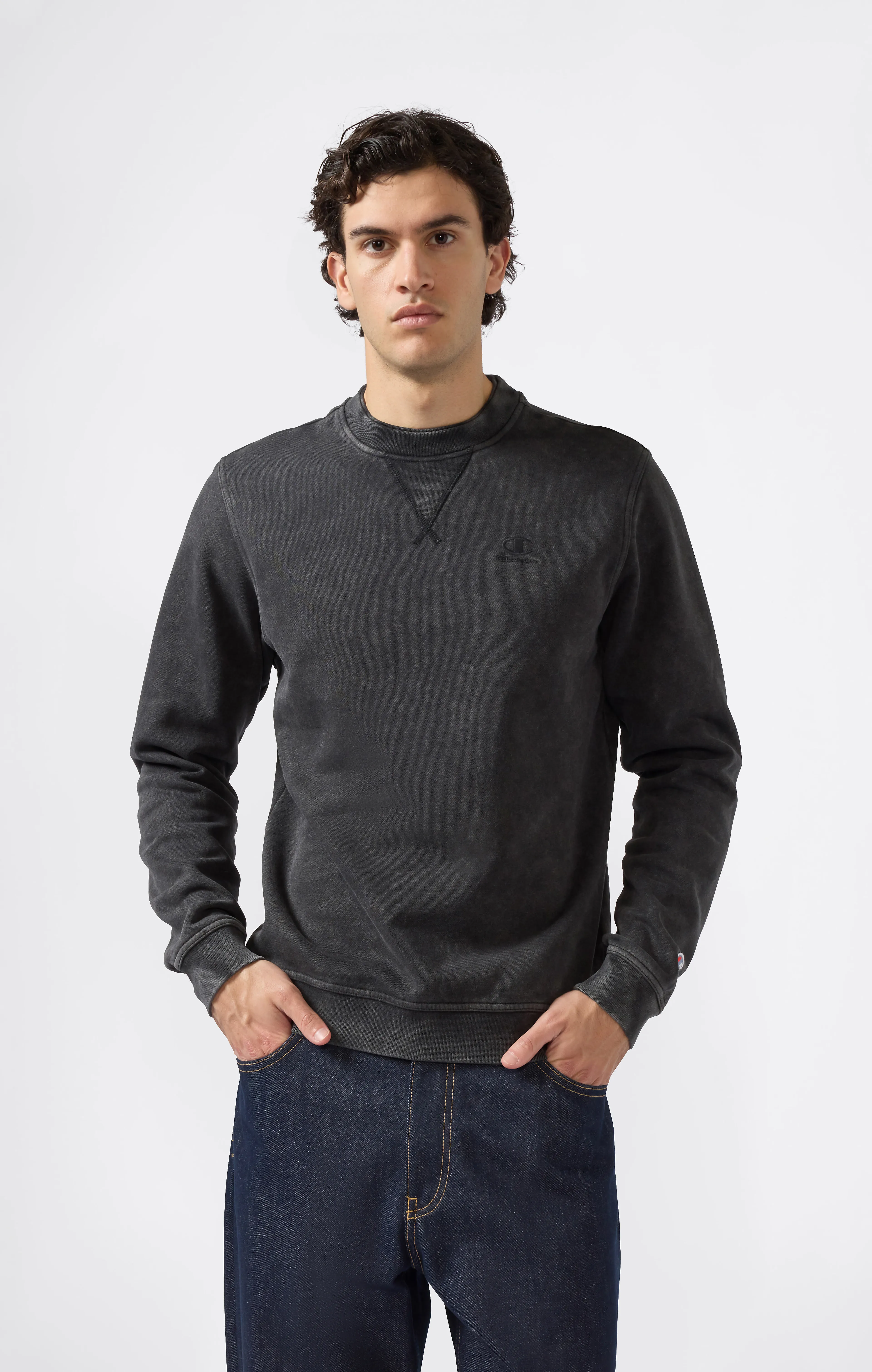 Washed crewneck sweatshirt Men