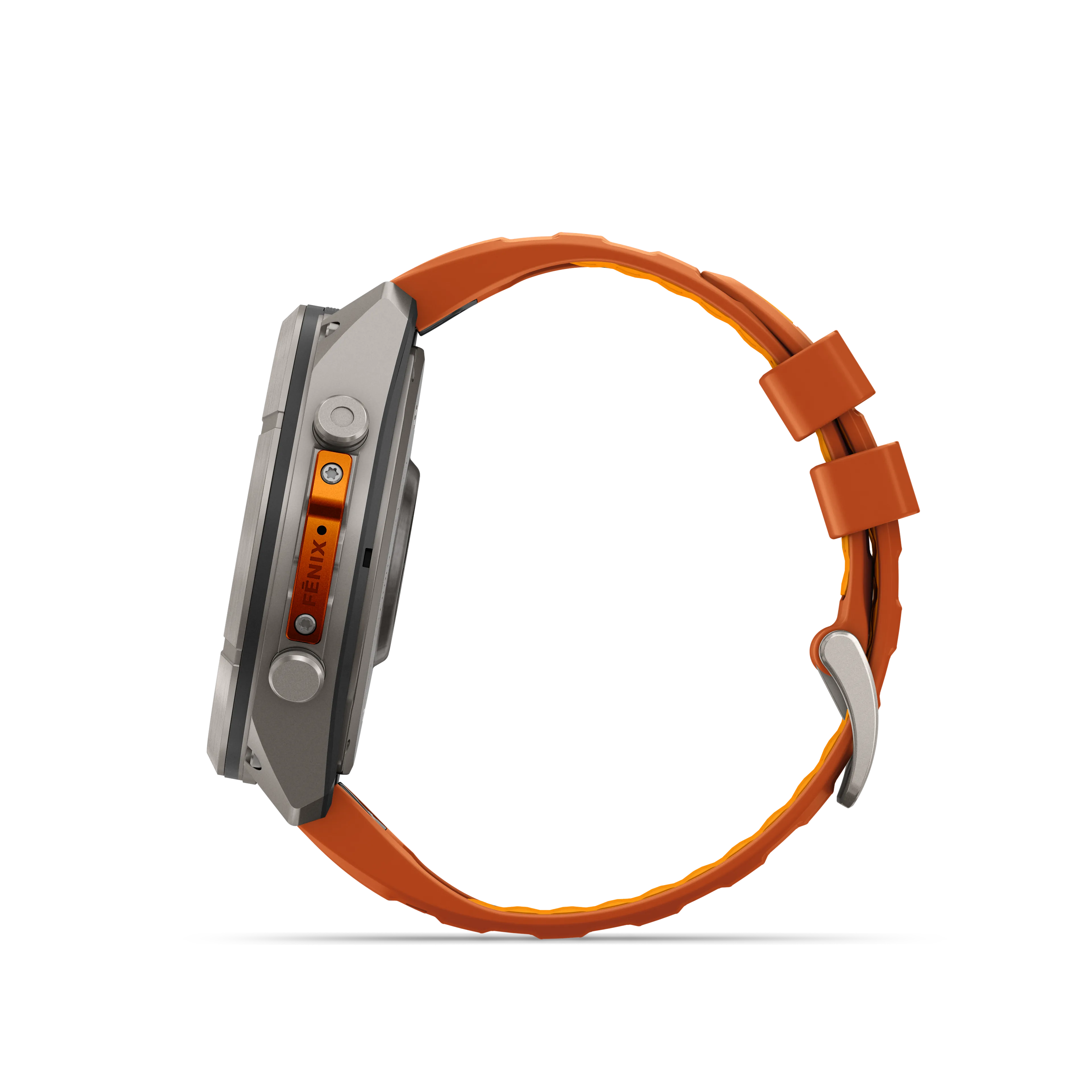 Fenix 9 Pro  inReach, 51 mm, Titanium with autumn orange/spark orange silicone band