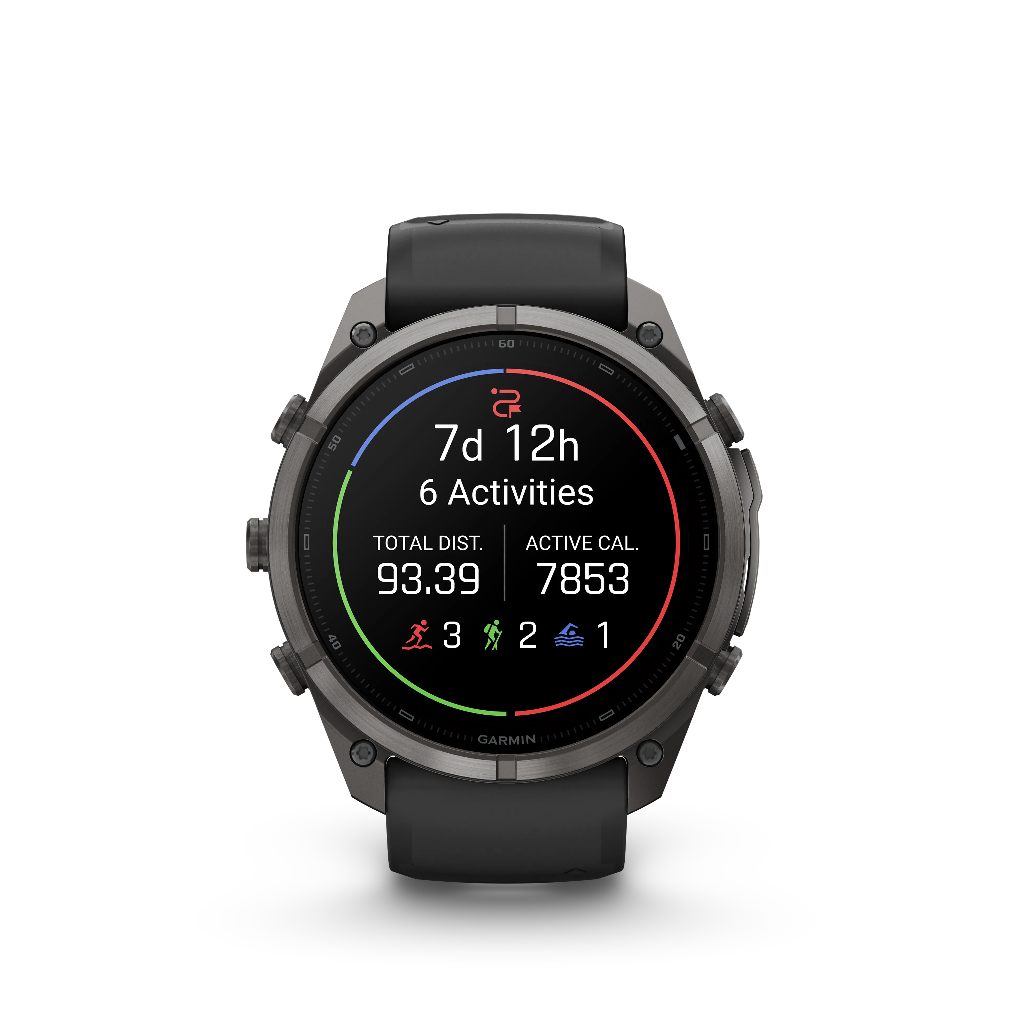 Fenix 9 Pro  inReach, 51 mm, Carbon gray DLC titanium with black/pebble gray silicone band