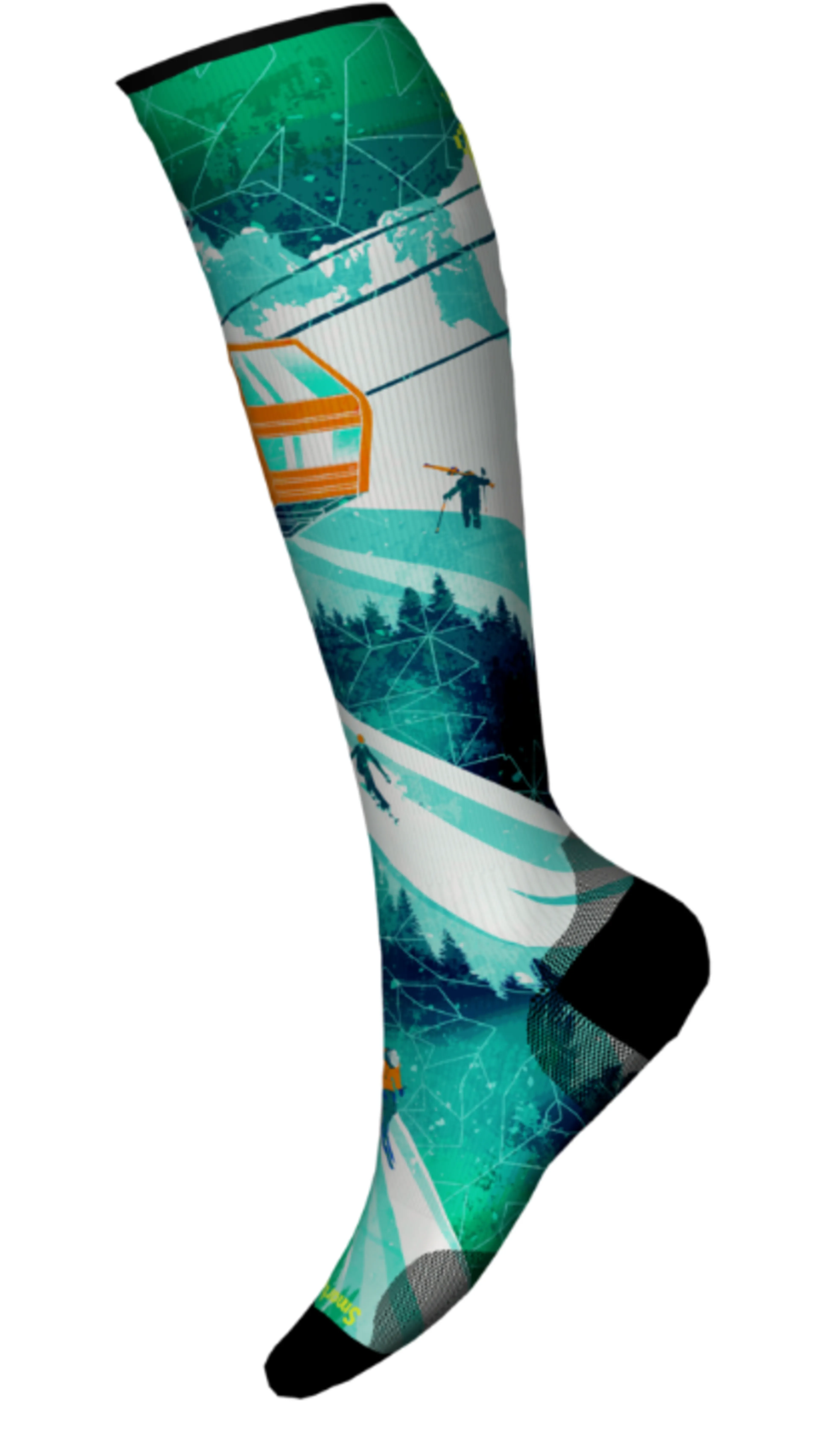 Ski Zero Cushion Ski Day Print OTC Socks Ski Zero Cushion Ski Day Print OTC Socks