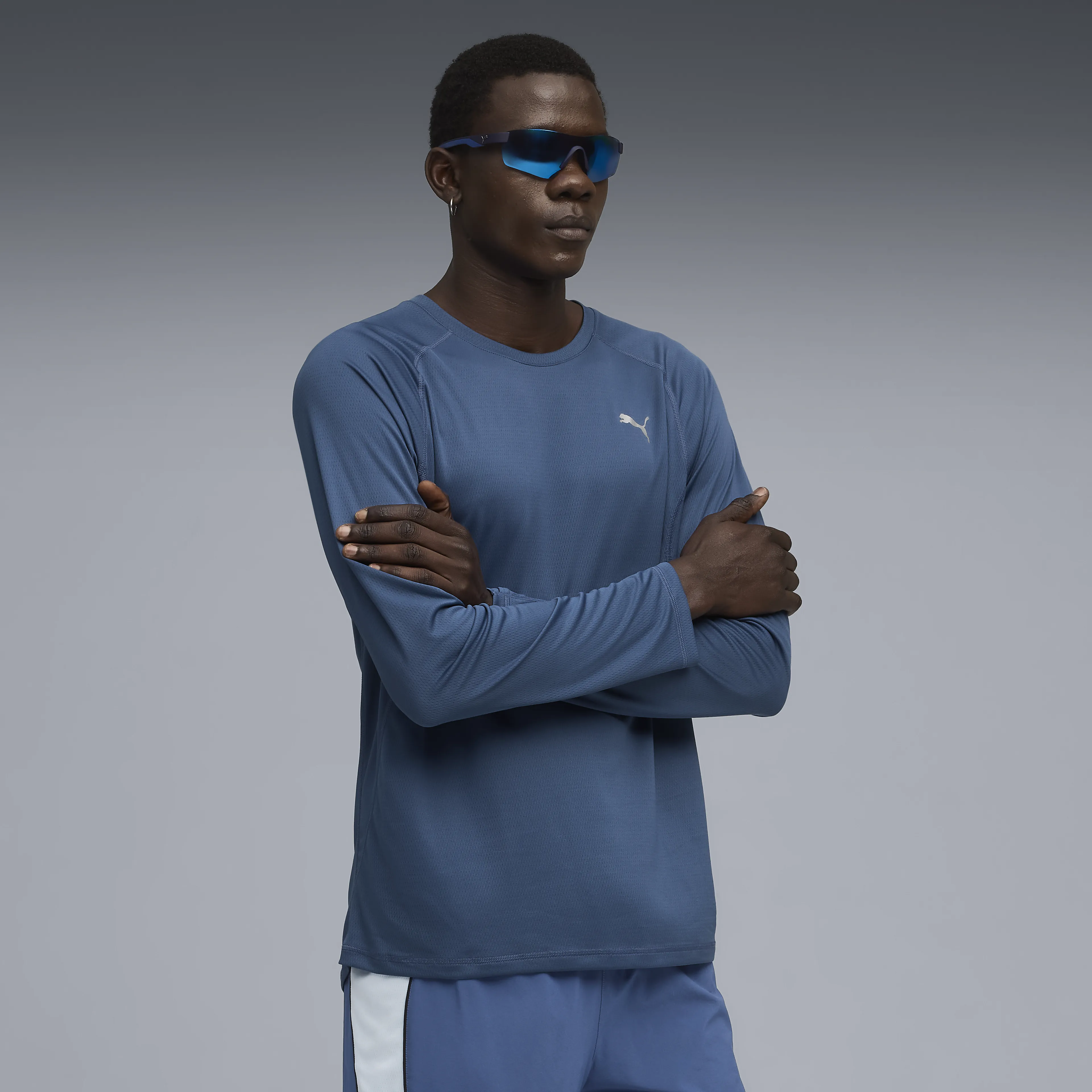 M RUN VELOCITY LONG SLEEVE (POLY)
