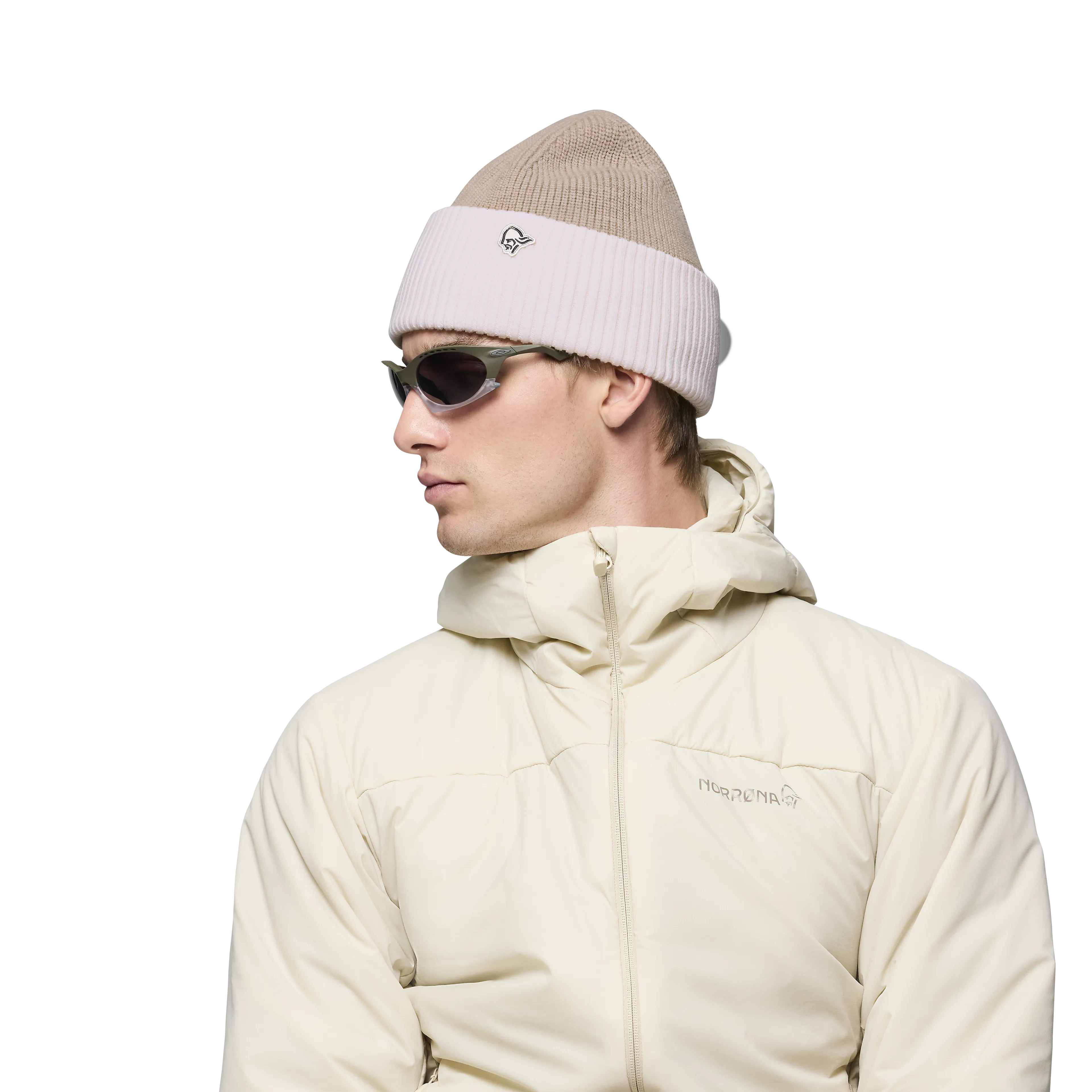 /29 heavy merinoUll contrast Beanie
