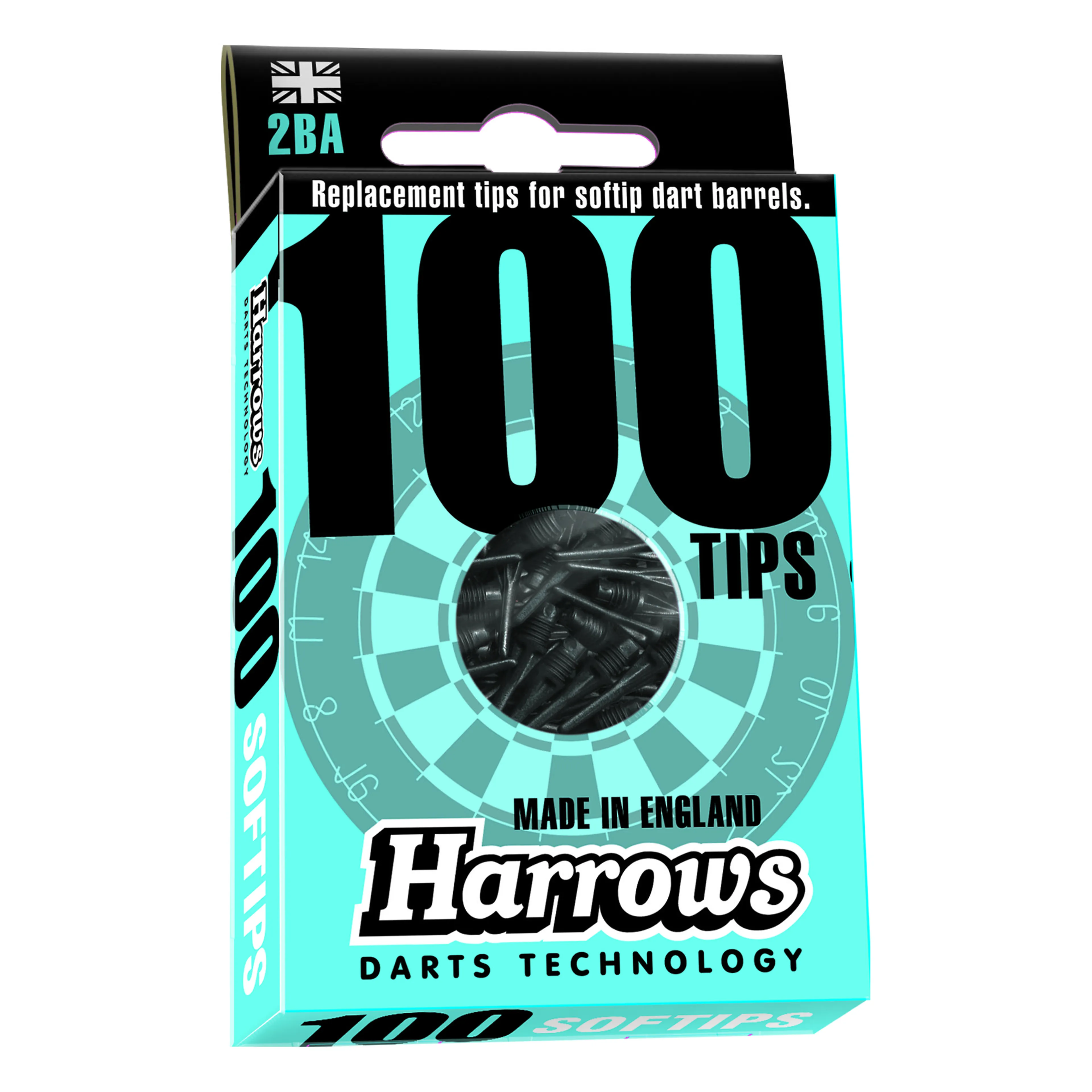 Soft Tips, Dimple 100 Pcs 2BA Black