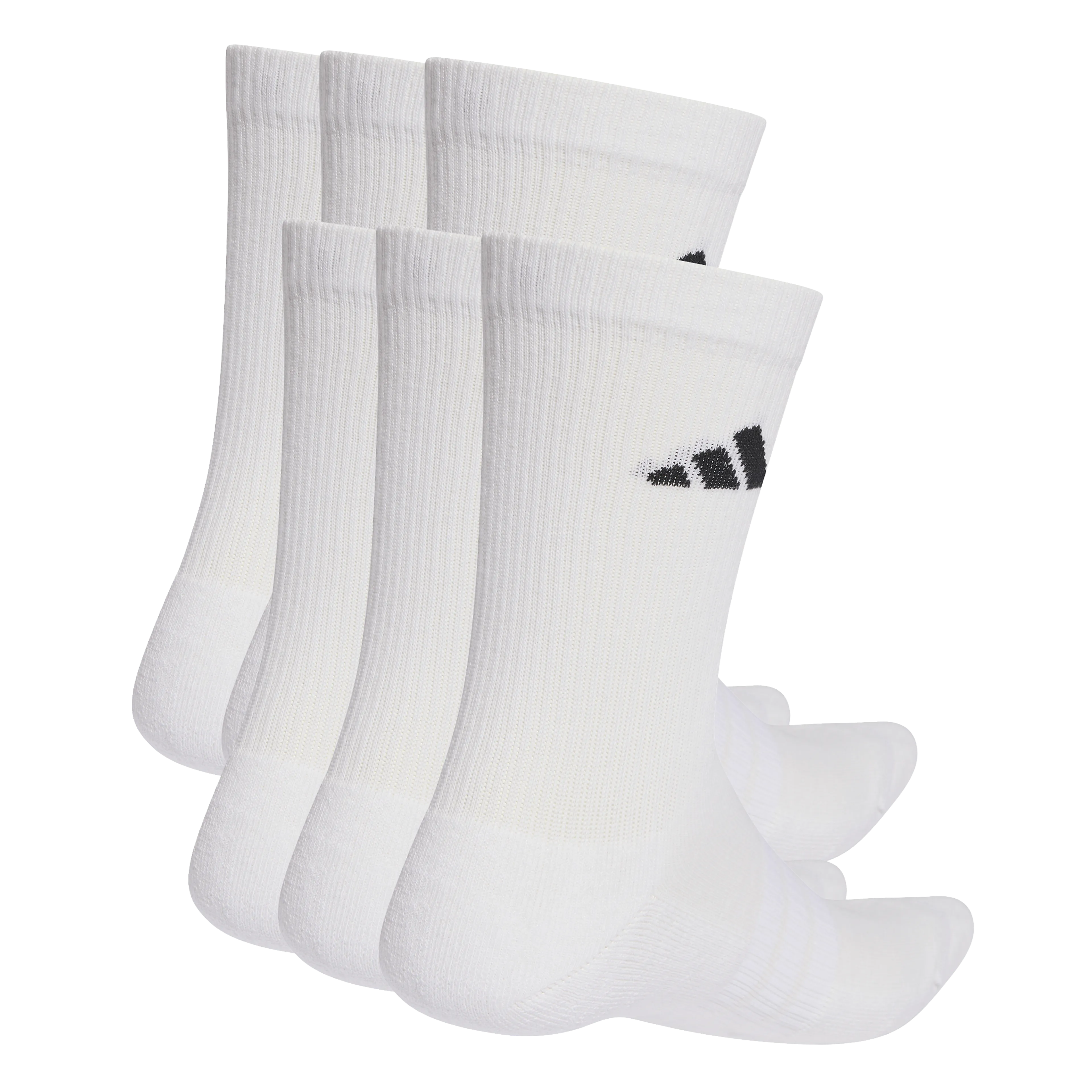 CUSHIONED CREW SOCKS 6 PAIR PACK 