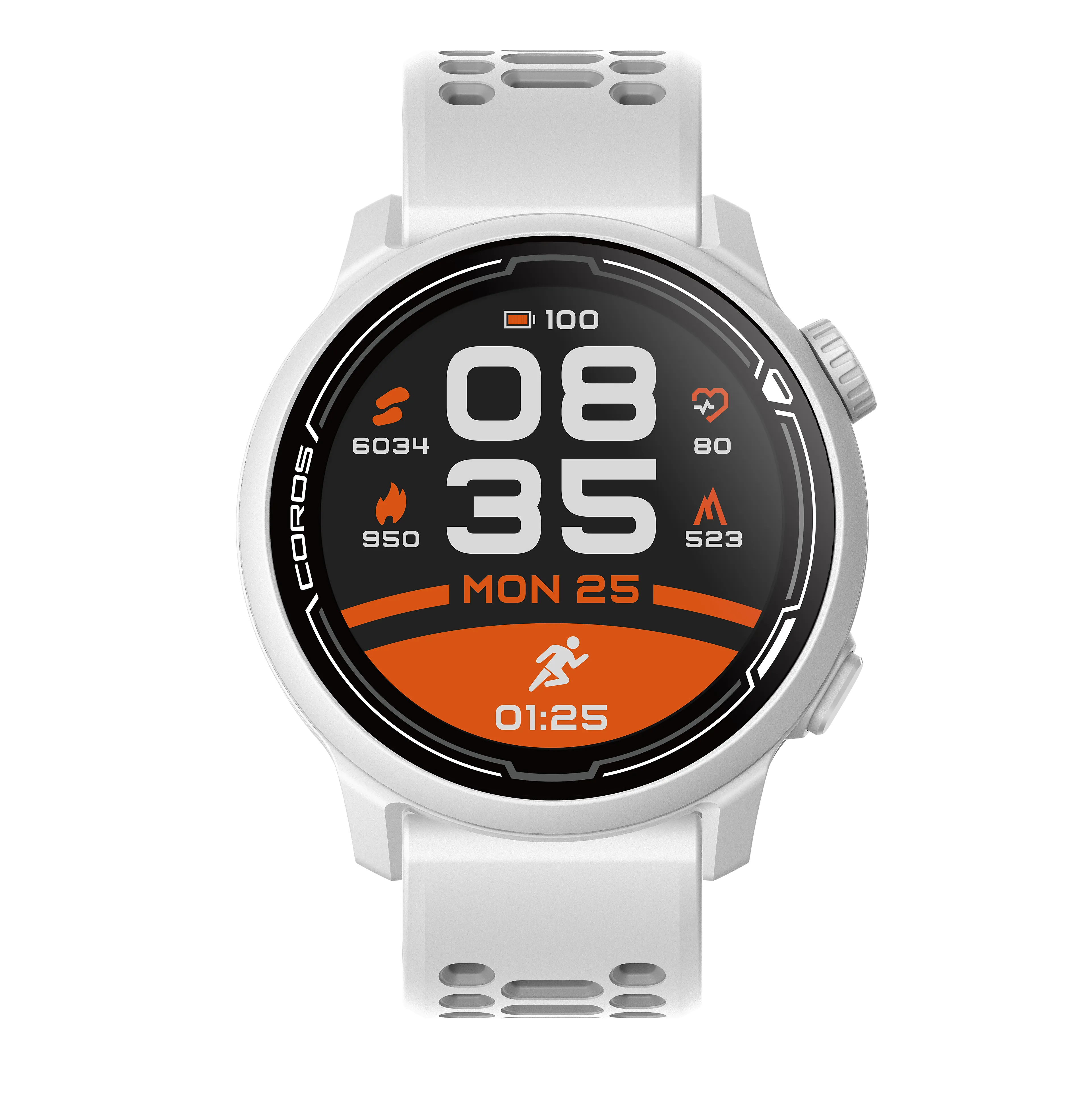 Pace 2 White with Silicone Band