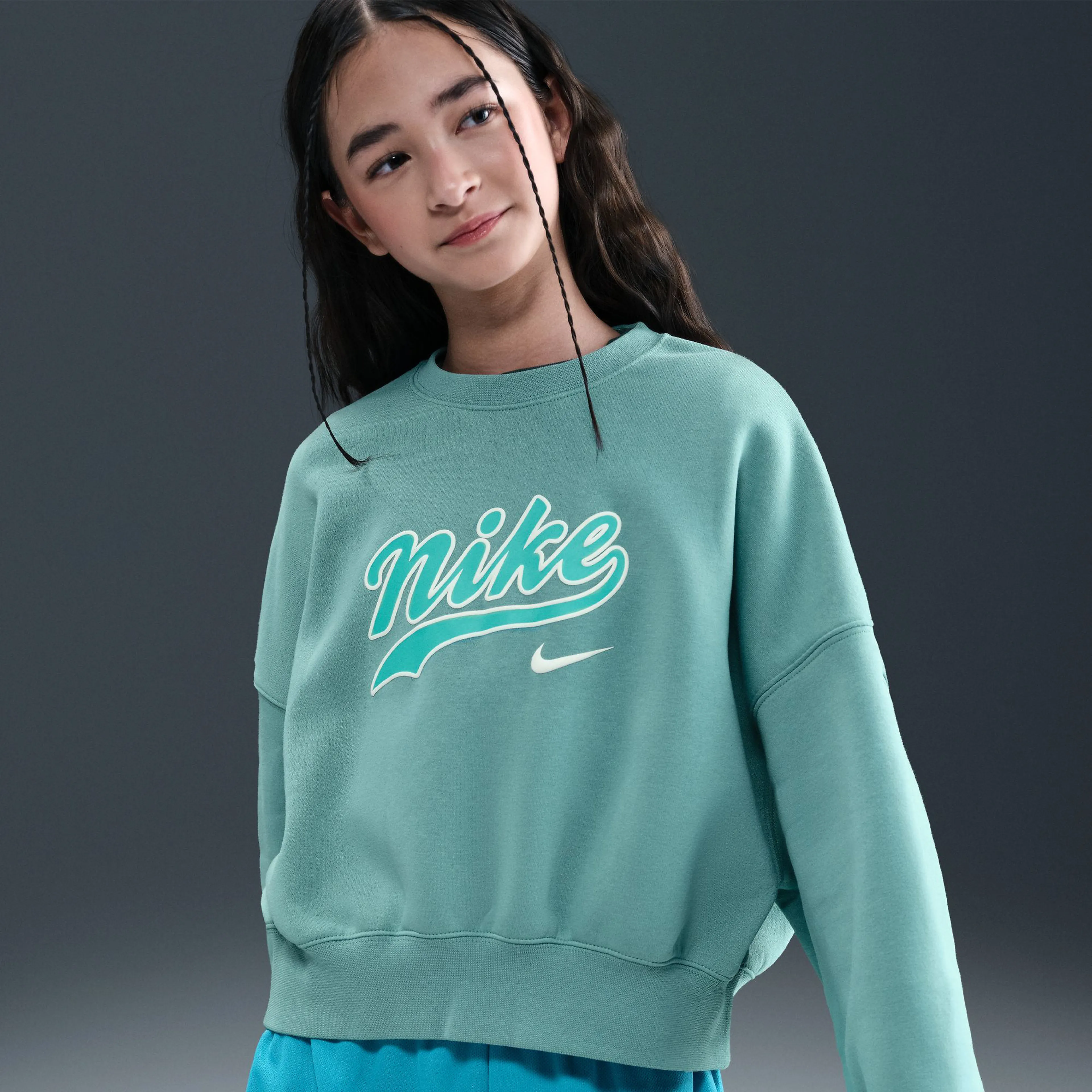 Big Kids' (Girls') Cropped Fleece Sweatshirt