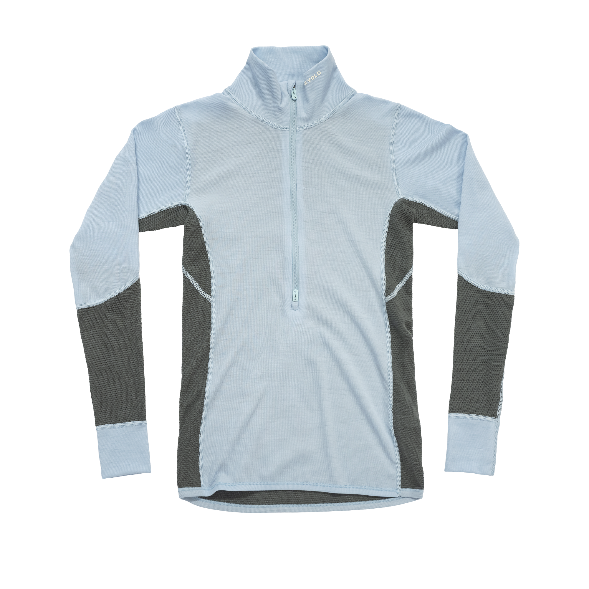 WOOL MESH 190 ZIP NECK WMN