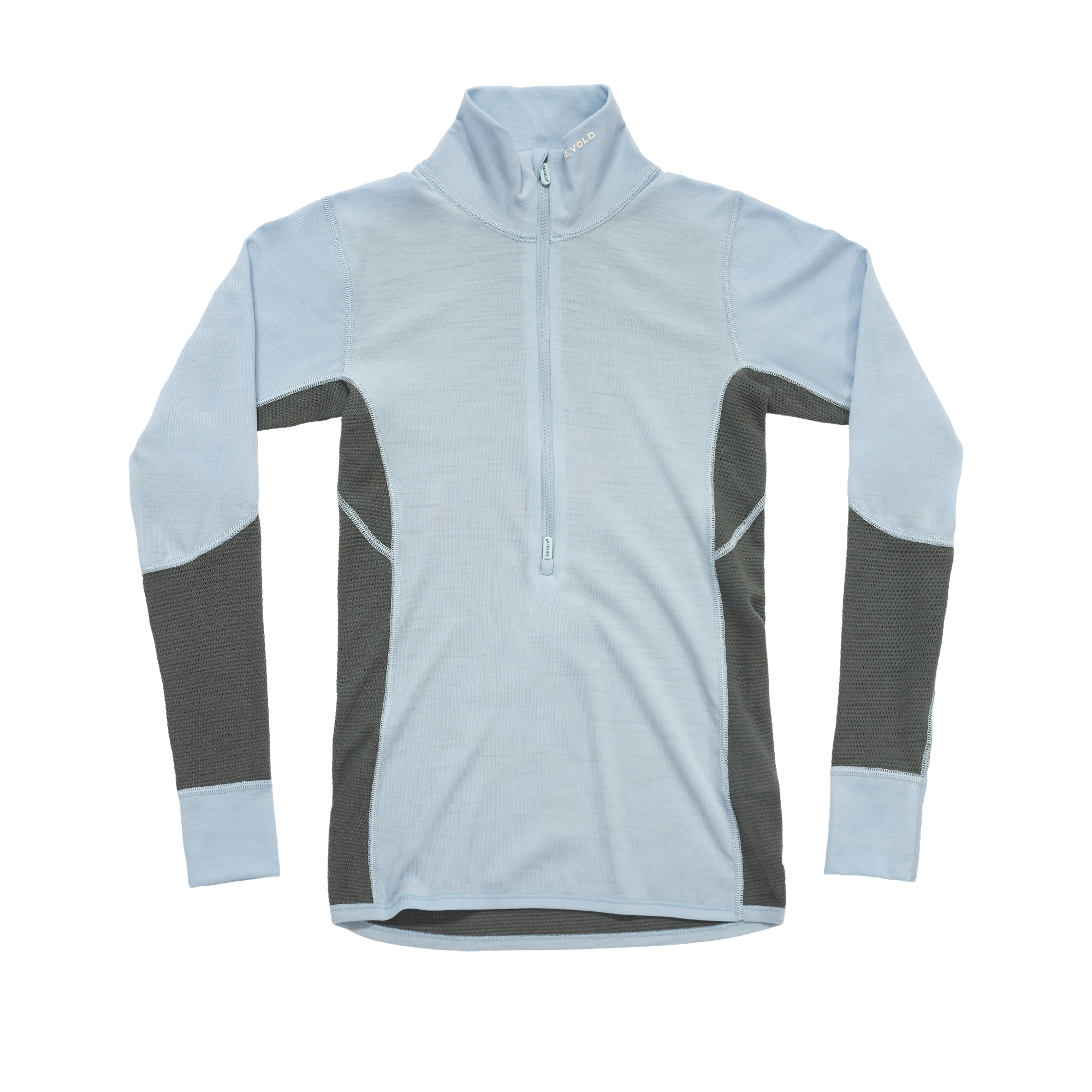 WOOL MESH 190 ZIP NECK WMN