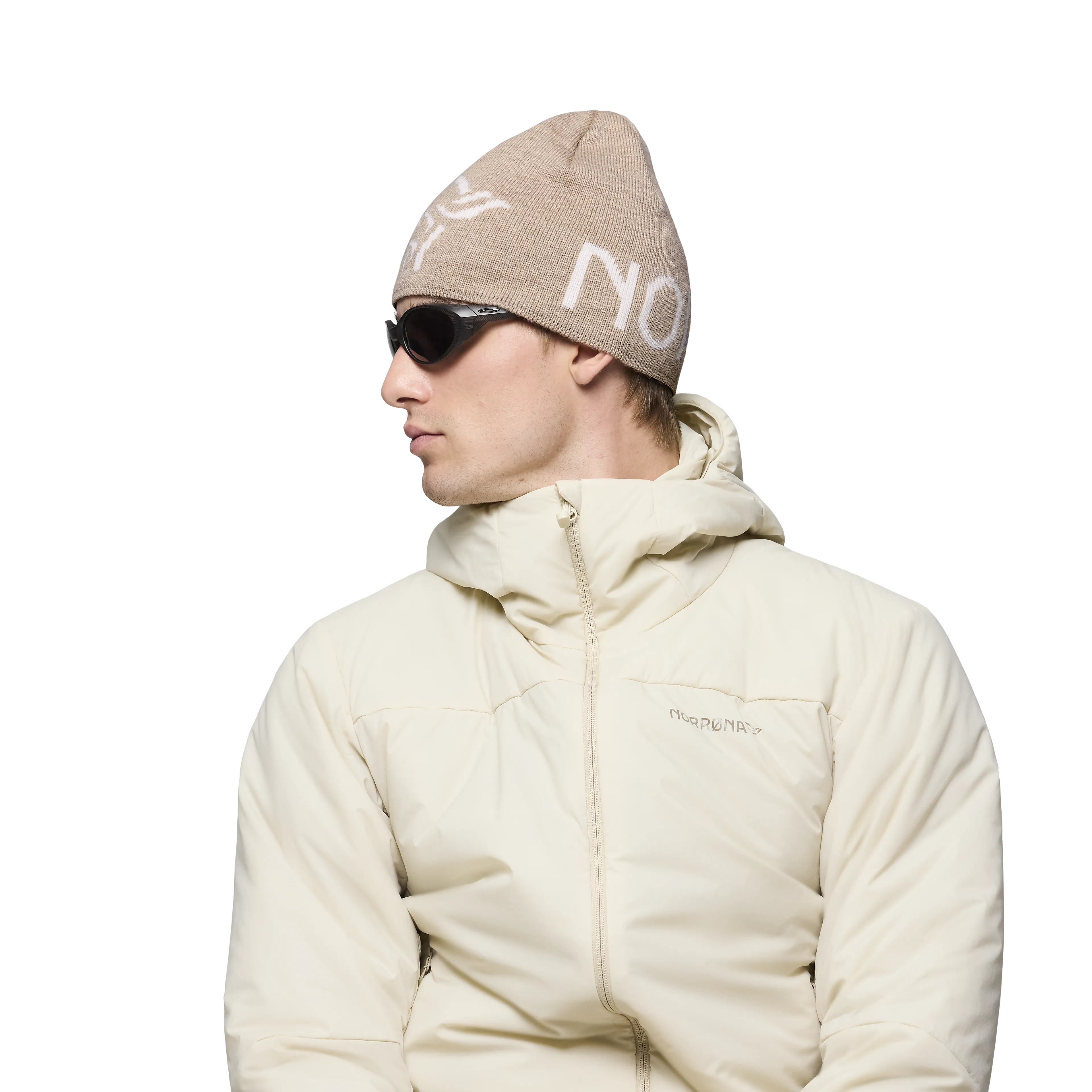 /29 mid merinoUll logo Beanie