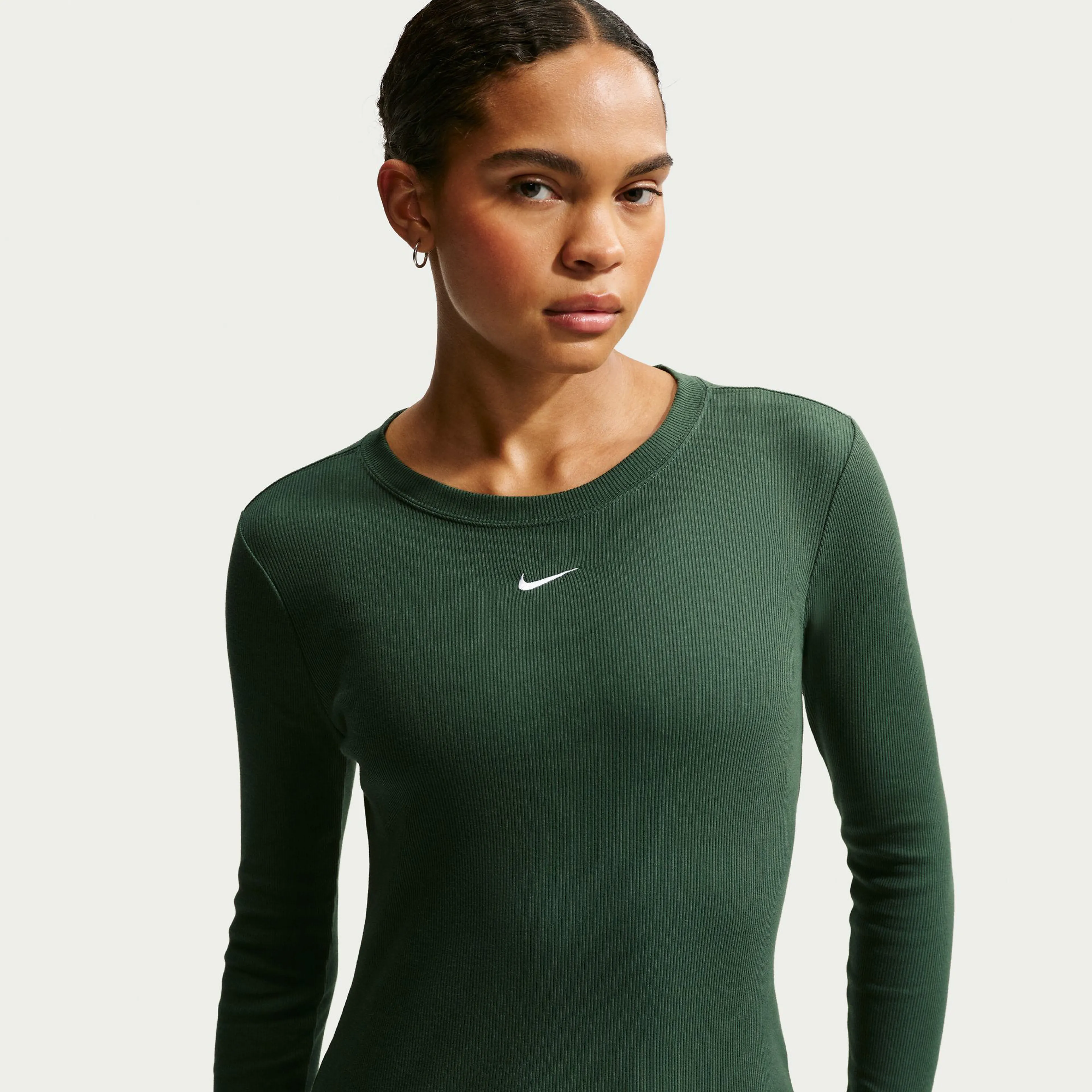 Sportswear Women's Tight Long-Sleeve Ribbed T-Shirt