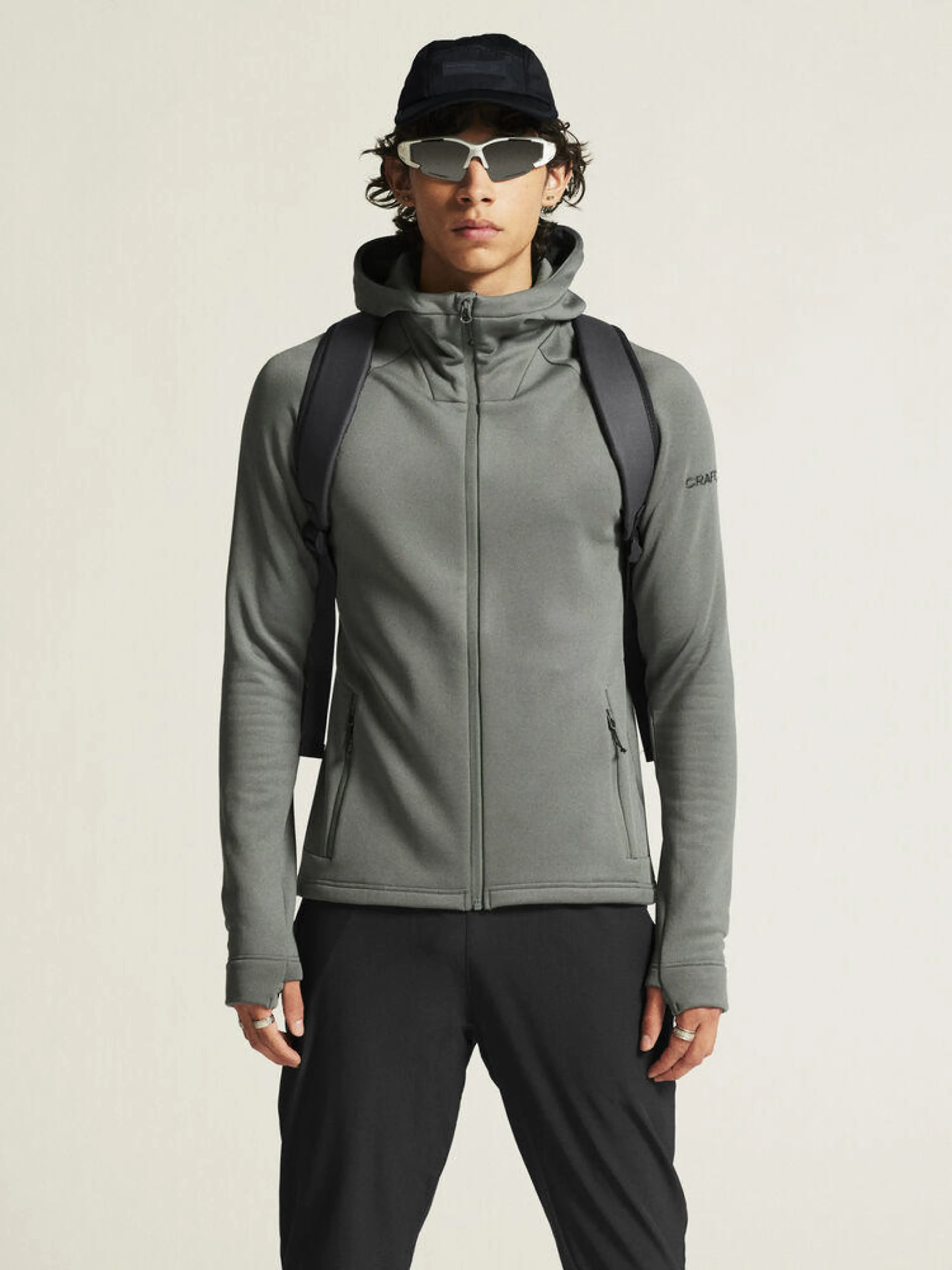Adv Explore Power Fleece Hood Jkt M