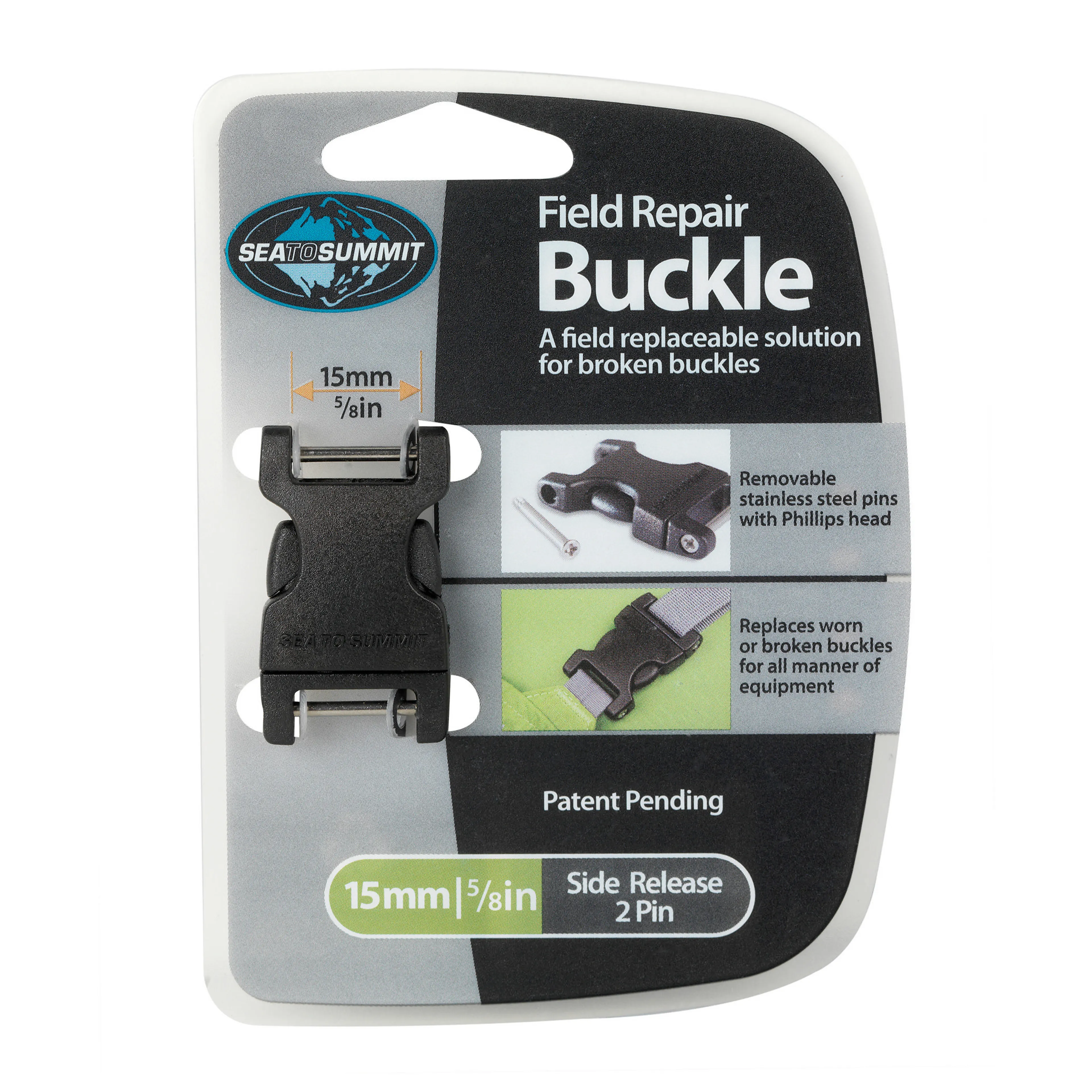 BUCKLE 15MM SIDE RELEASE 2PIN