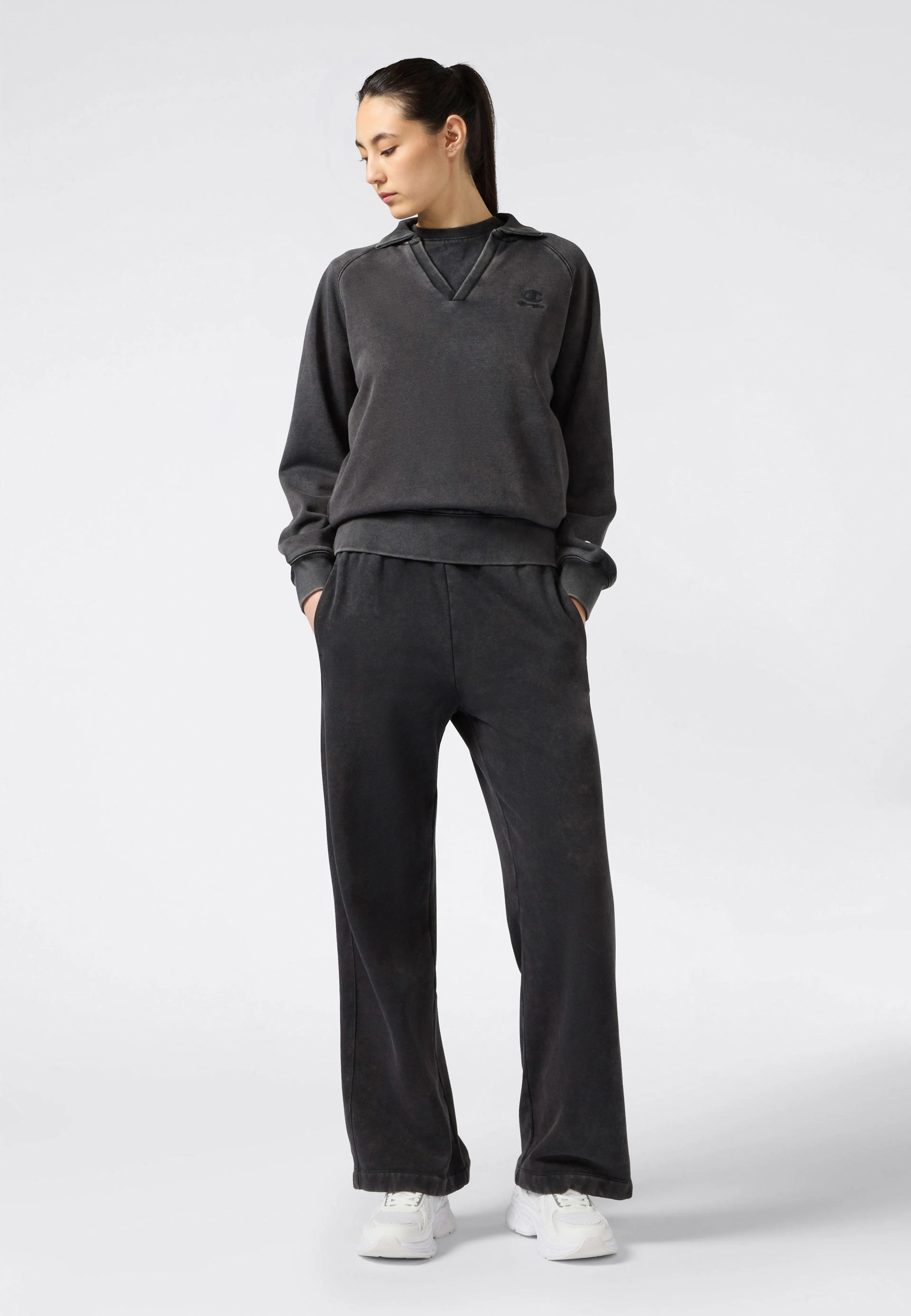 Washed Wide Leg Pants Womens