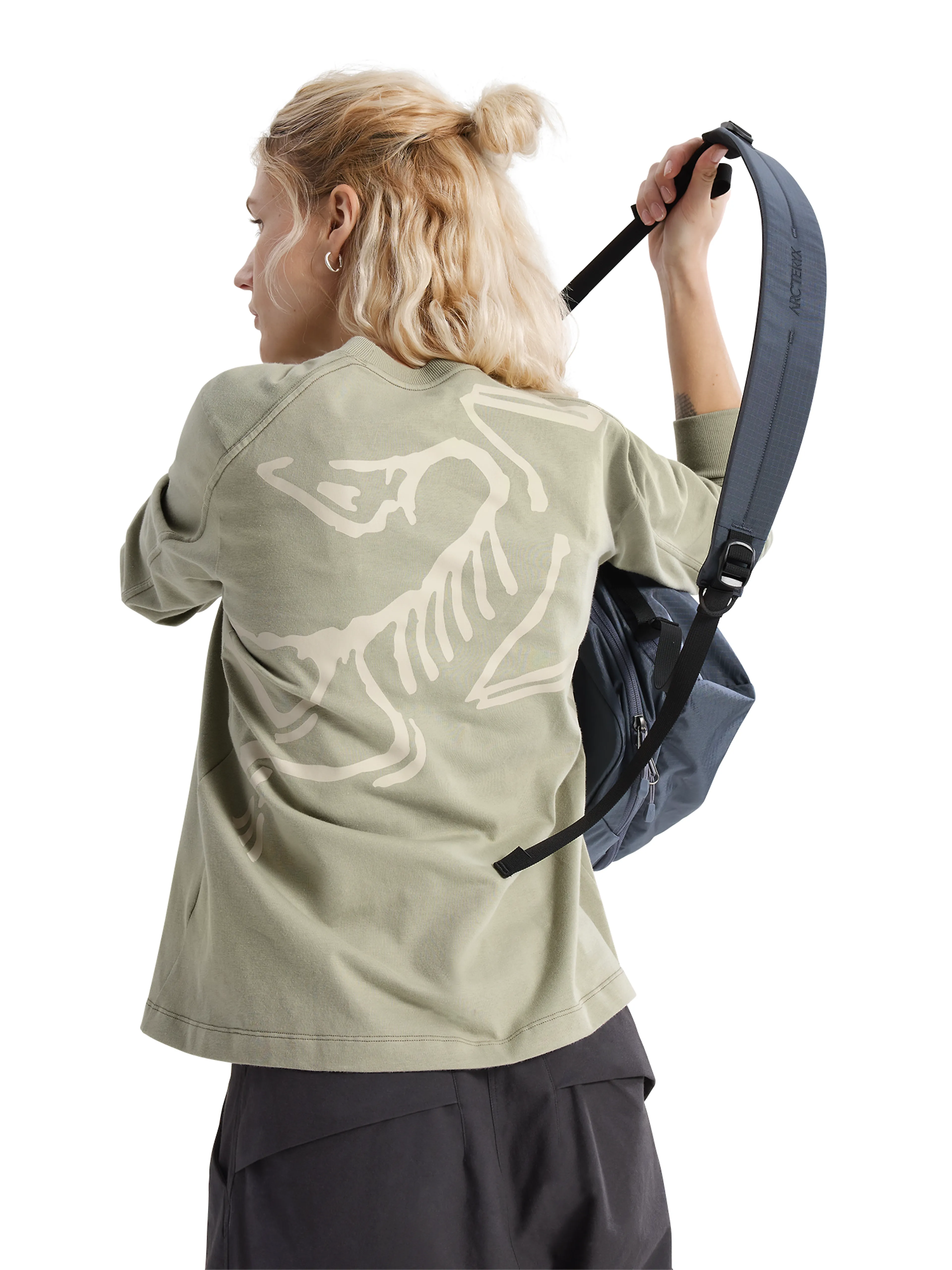 Kragg Cotton Bird Crew LS W
