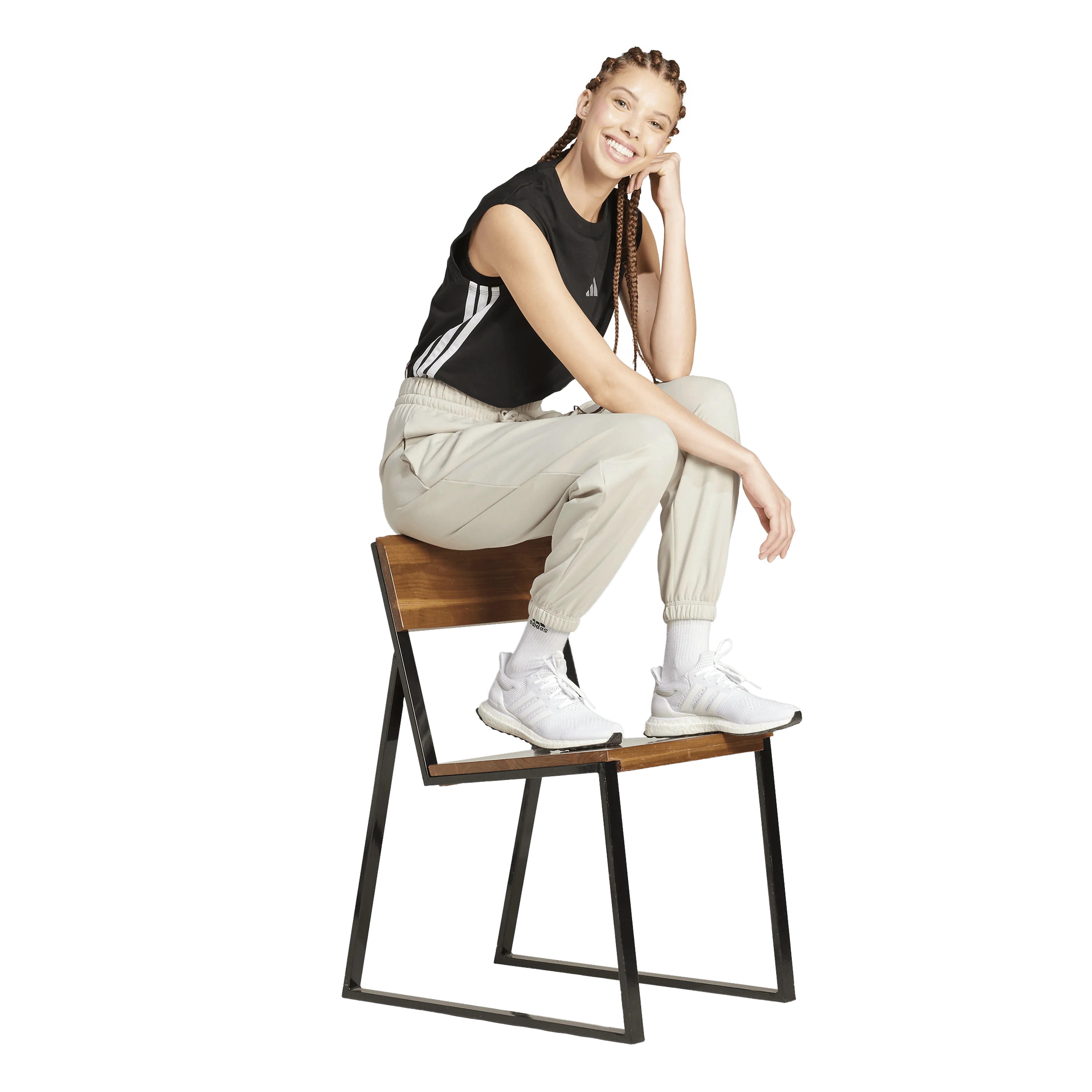 Essentials Small Logo French Terry Cuffed Joggebukse Dame