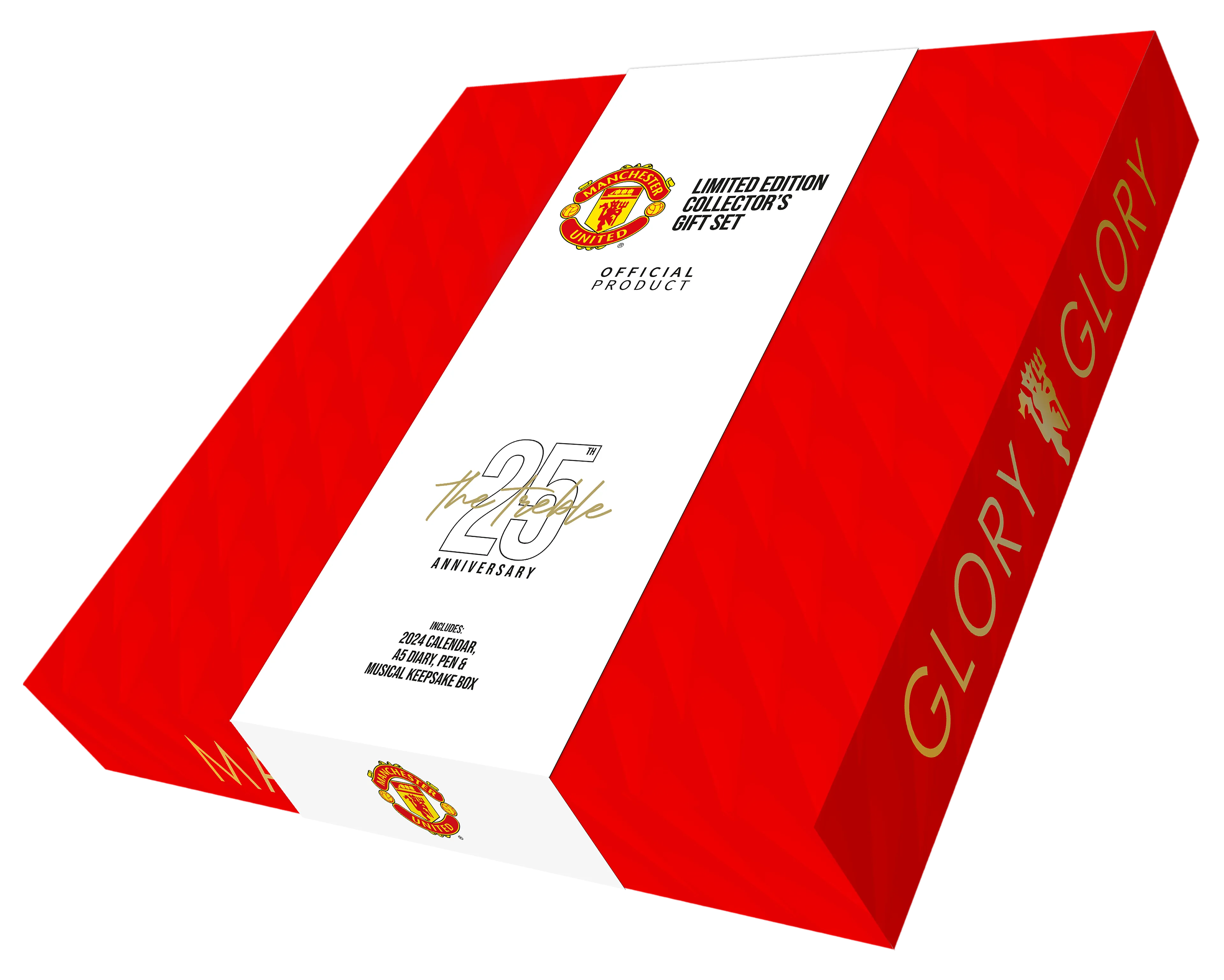 MANCHESTER UNITED FC 2024 KALENDER & DAGBOK, MUSIKK GIFT BOKS