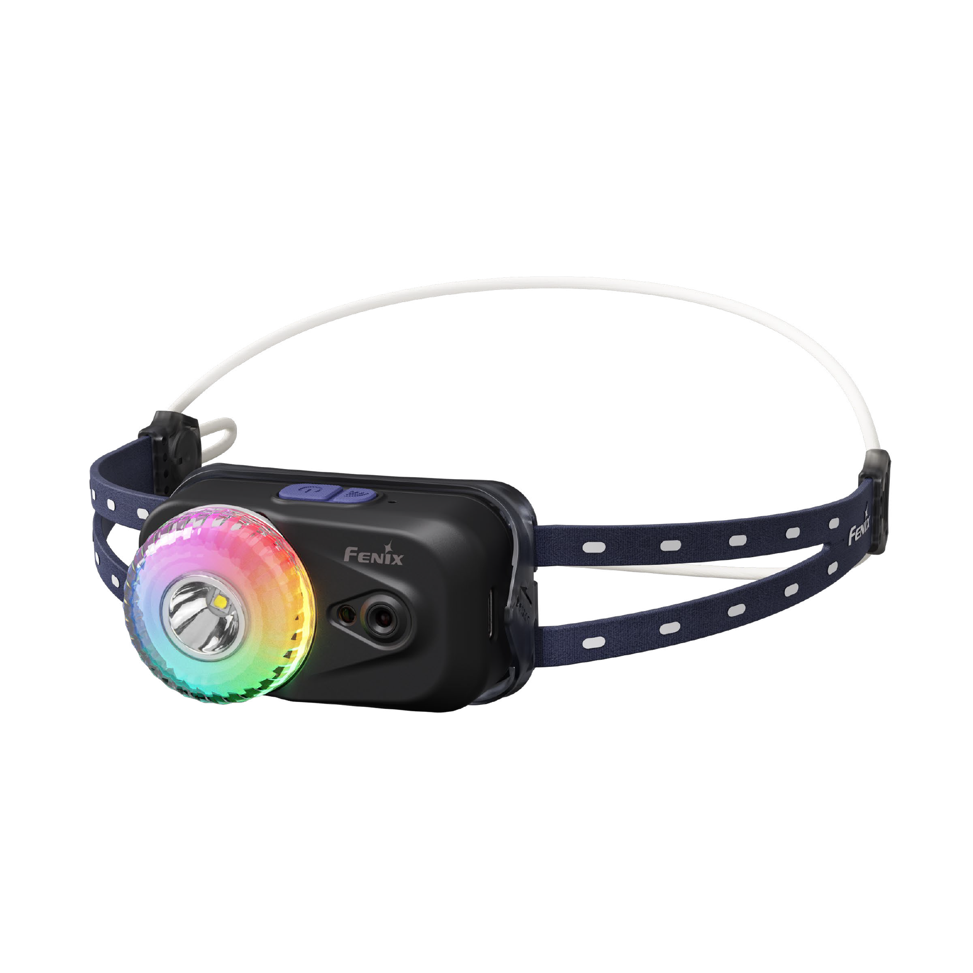 FENIX HL17R HODELYKT SORT 500LM HVIT/RØD/RGB LYS