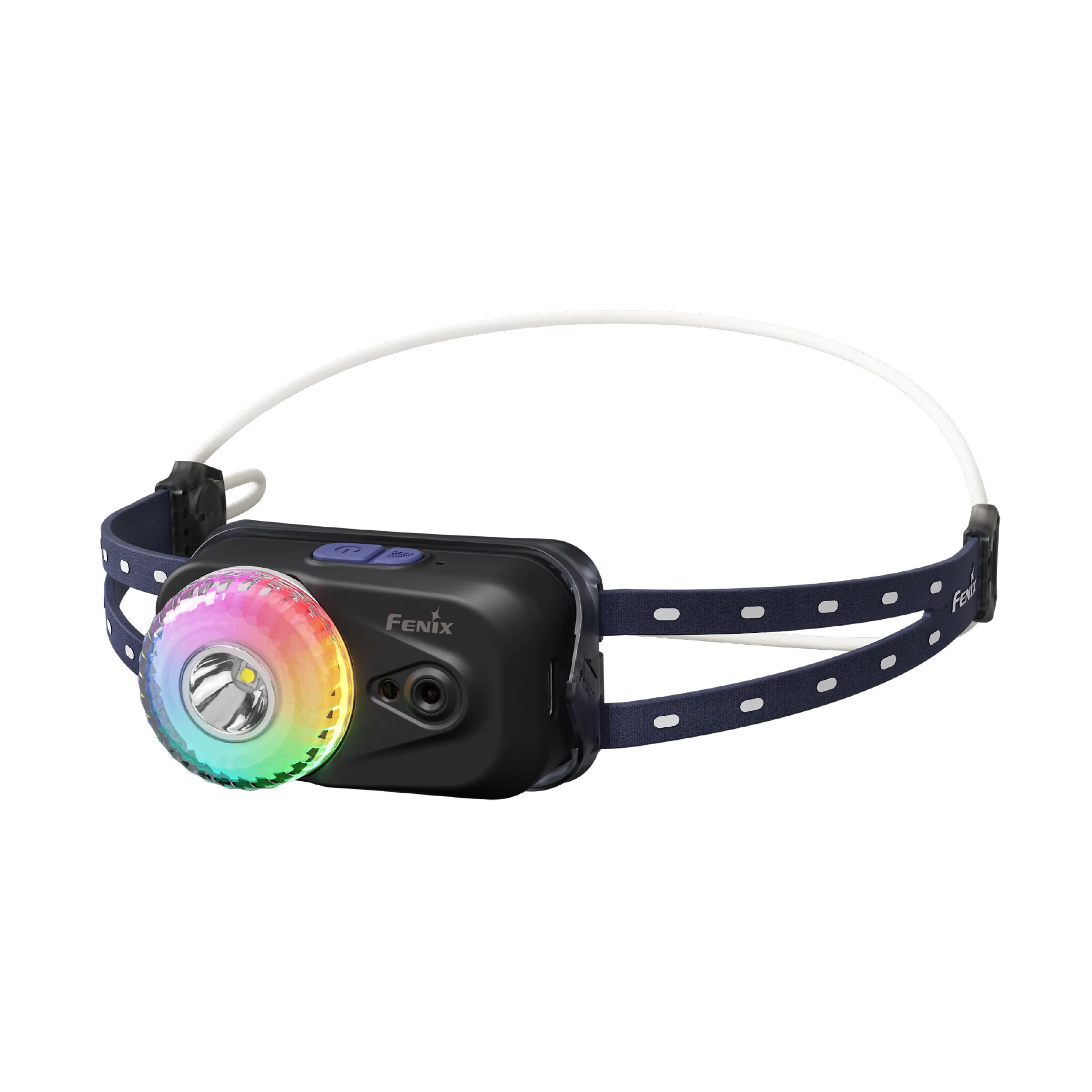 FENIX HL17R HODELYKT SORT 500LM HVIT/RØD/RGB LYS